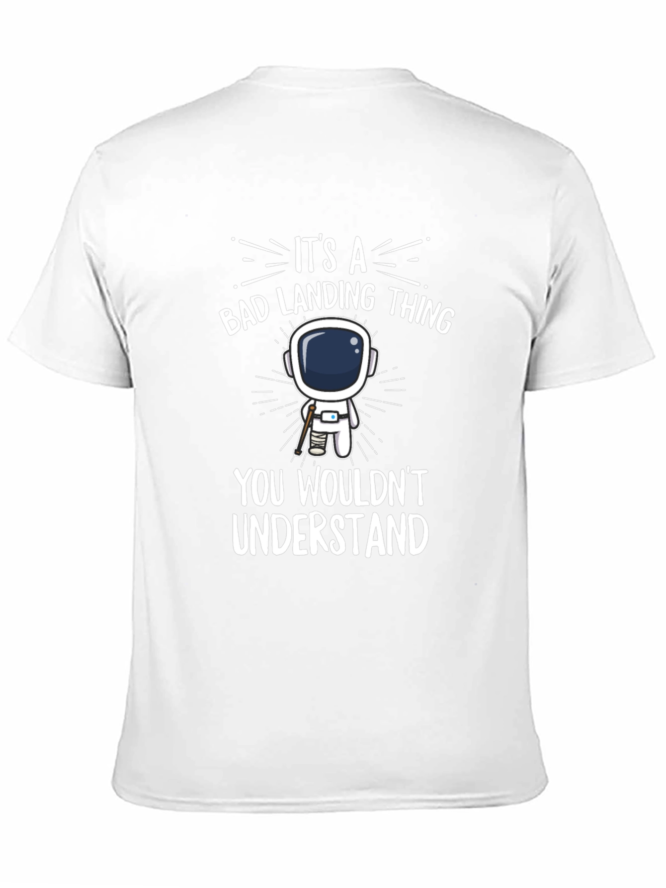 Black Bad Landing Thing Astronaut T-Shirt view 11