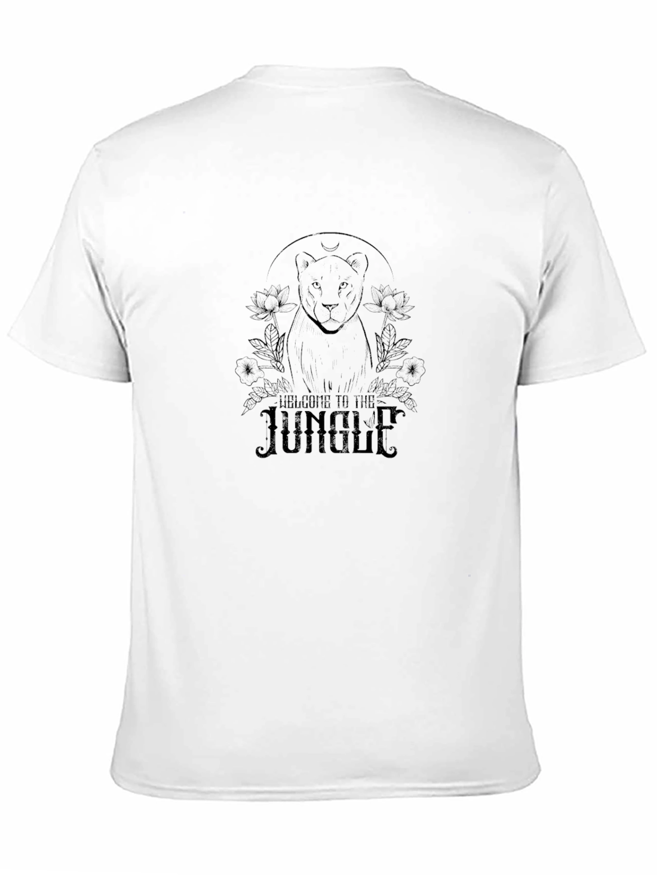 Black Welcome to the Jungle Graphic Tee - Black Cotton Blend view 11