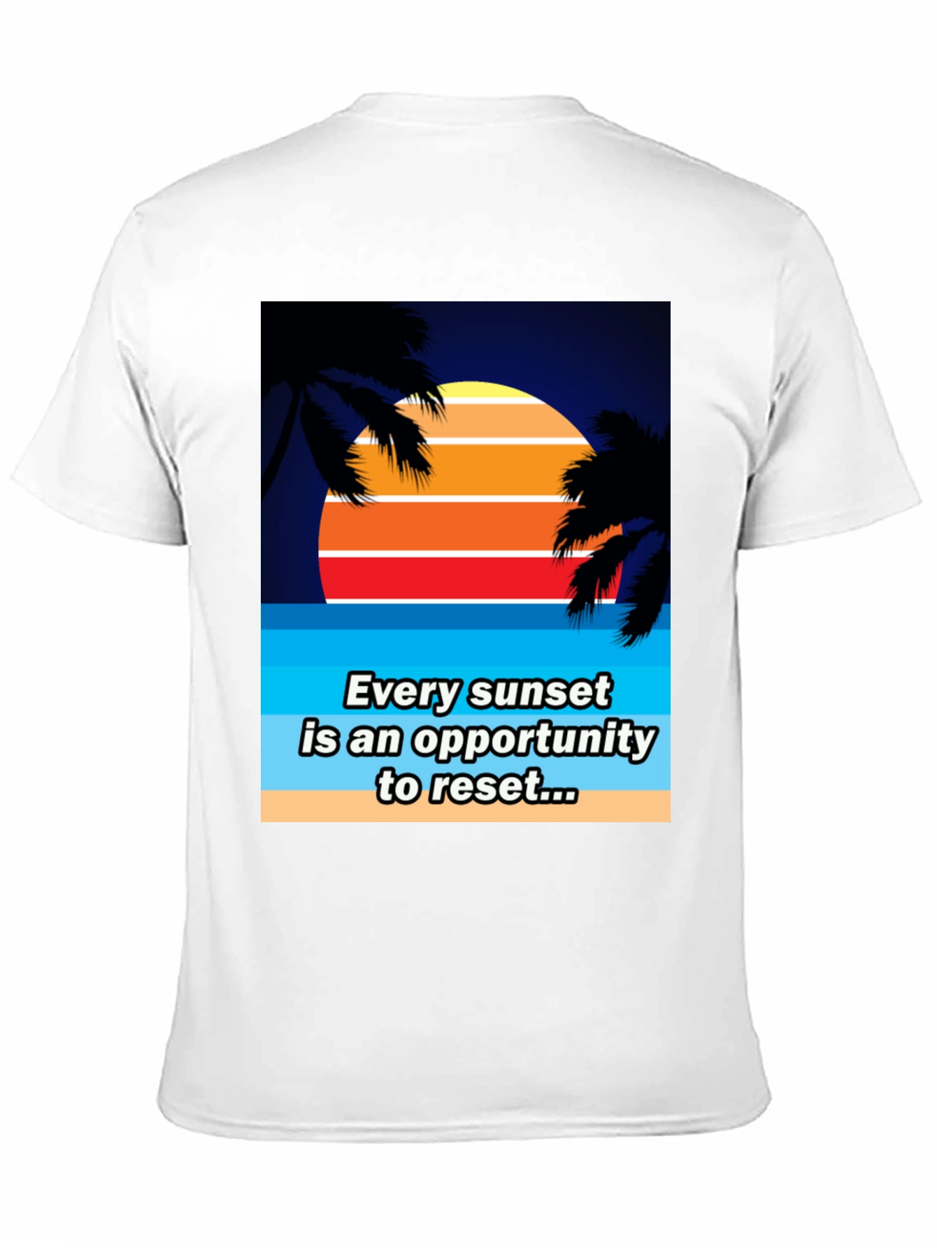 Black Sunset Reset Graphic Tee - Beach Vibes view 11