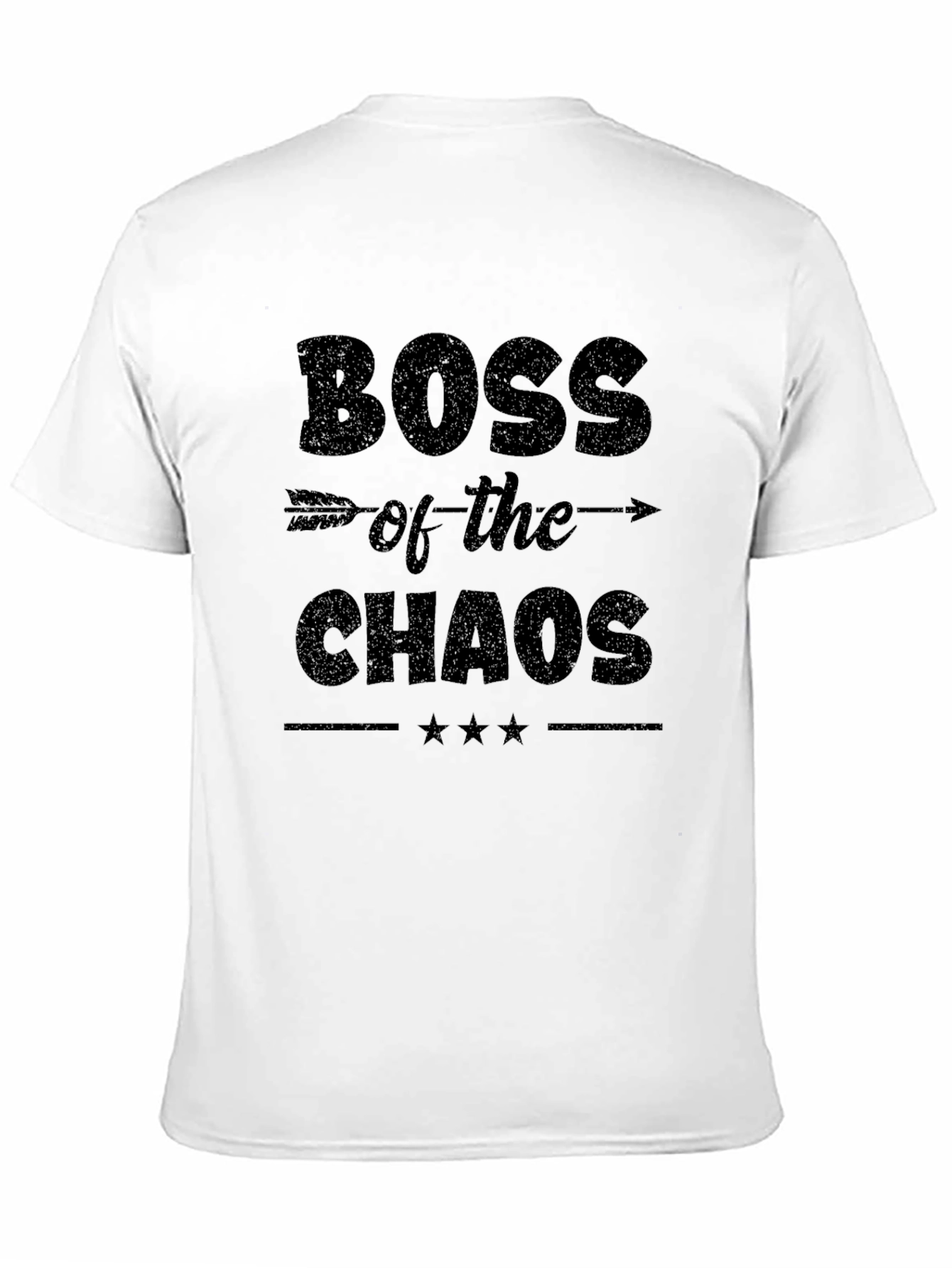 Black Boss of the Chaos Black Graphic T-Shirt view 11