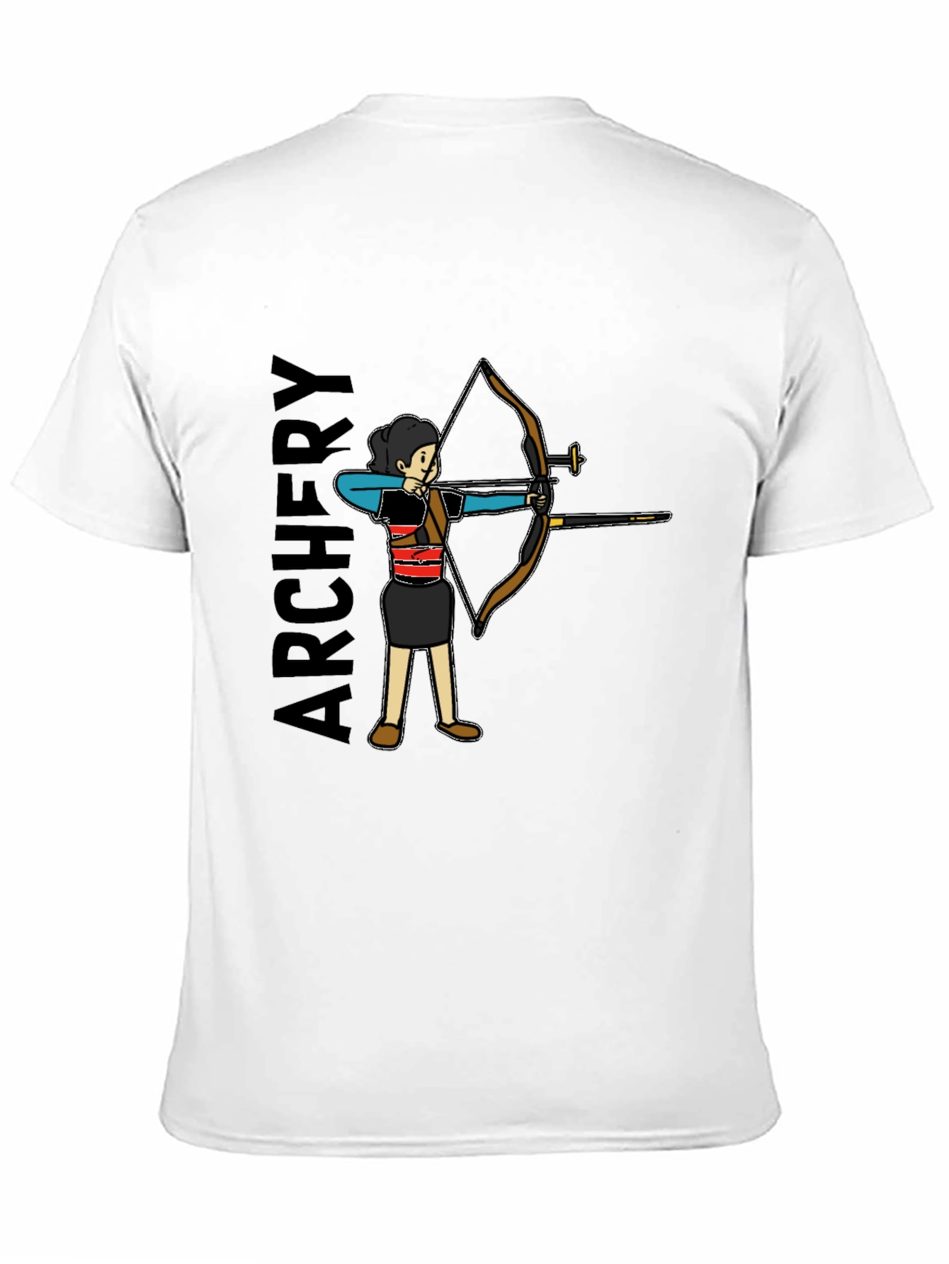 Black Archery T-Shirt - Black Cotton Tee for Archer view 11