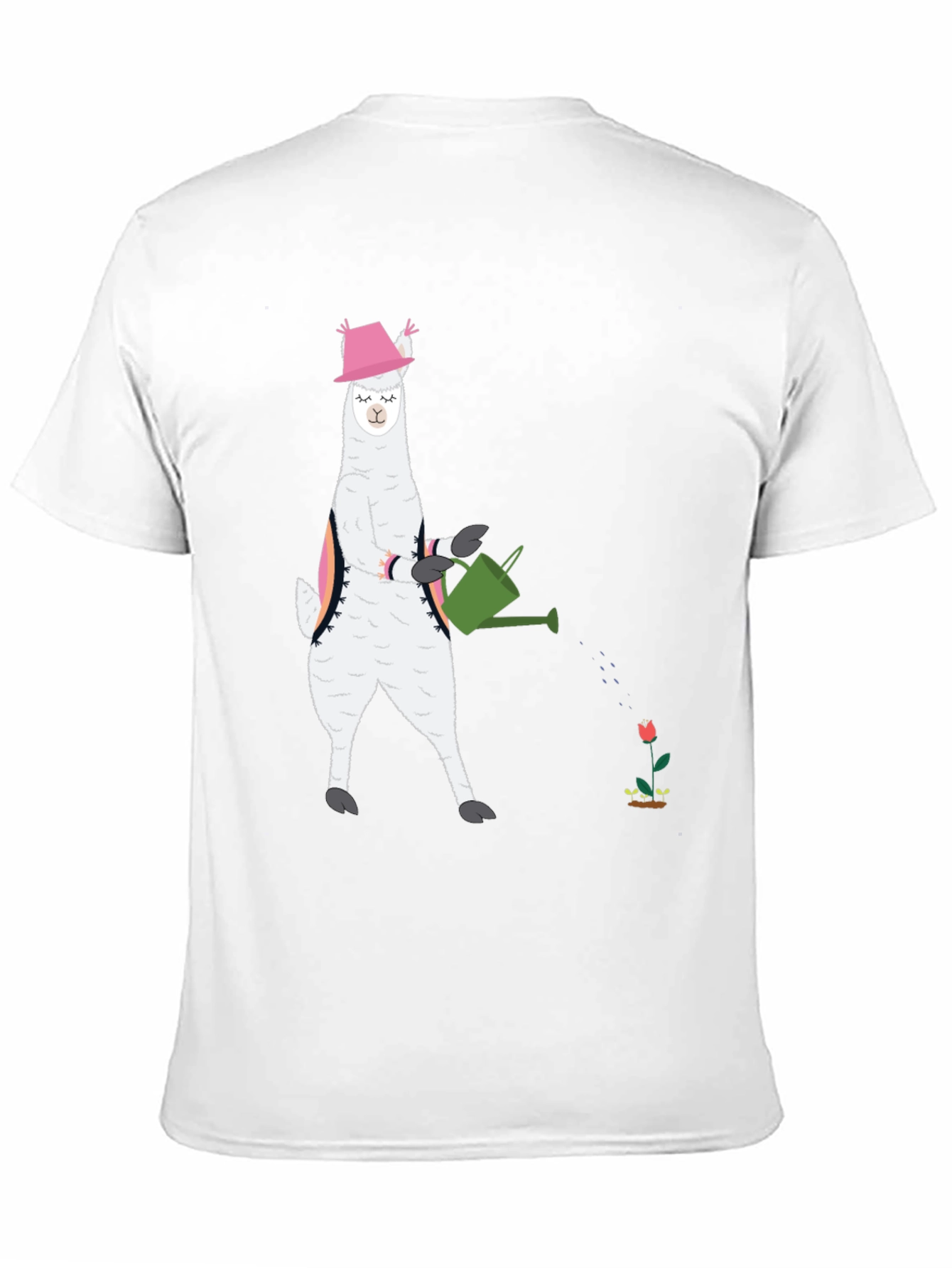 Black Llama Gardening T-Shirt - Cute Animal Tee view 11