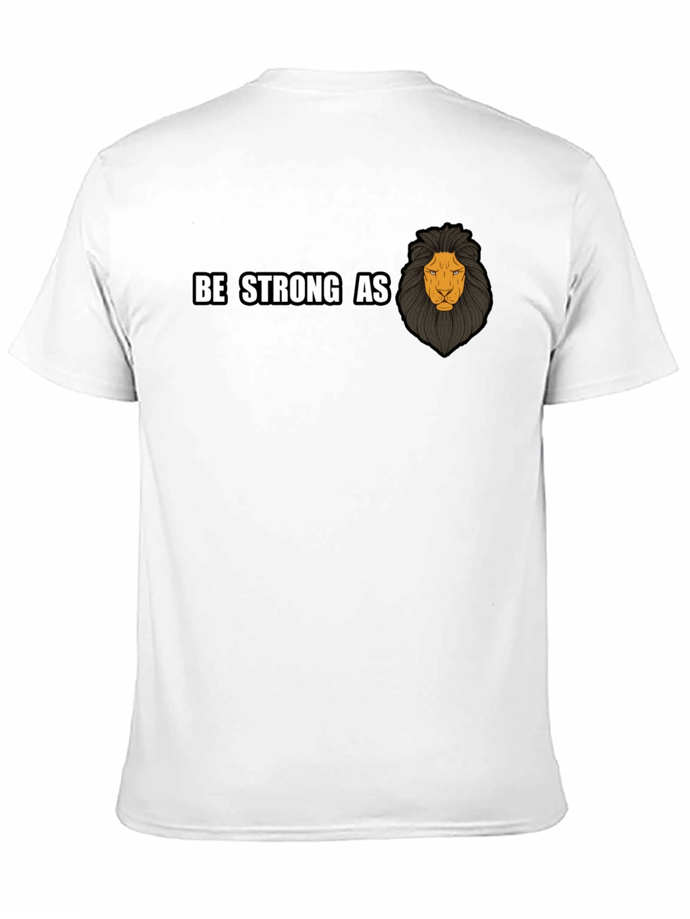 Black Be Strong As Lion Graphic T-Shirt view 11