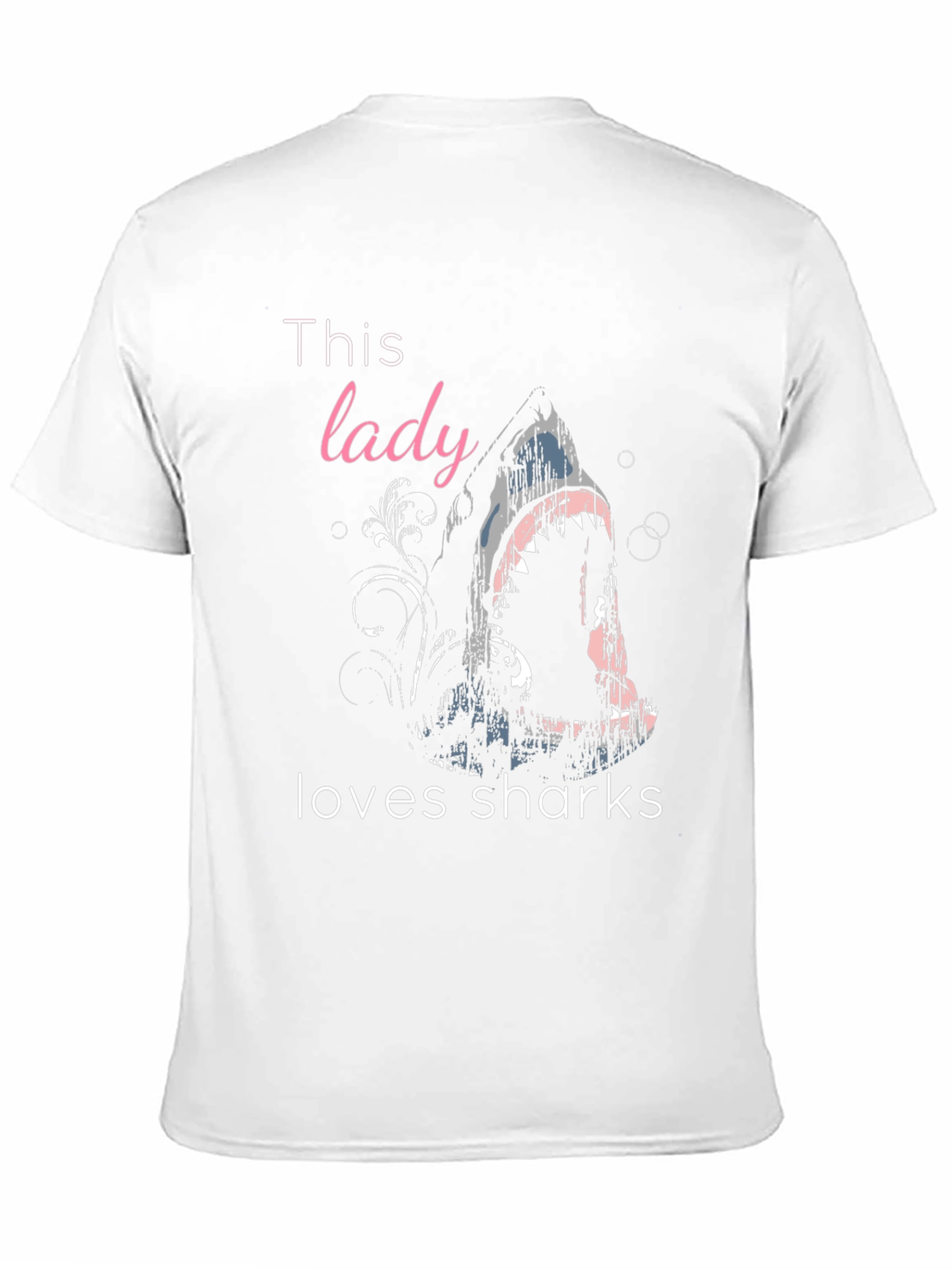 Black This Lady Loves Sharks Graphic T-Shirt view 11