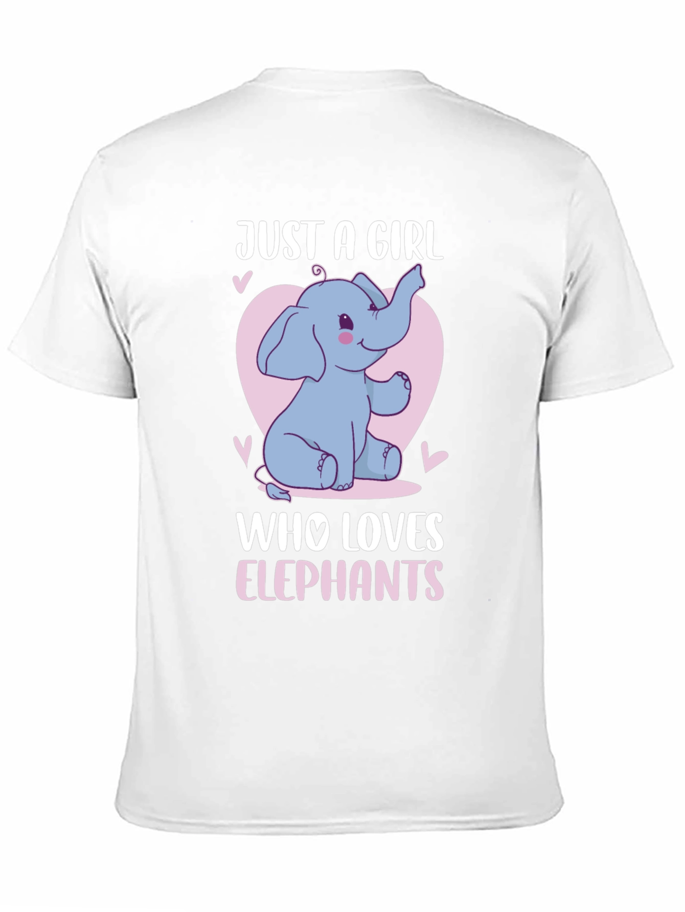 Black Just A Girl Who Loves Elephants T-Shirt view 11