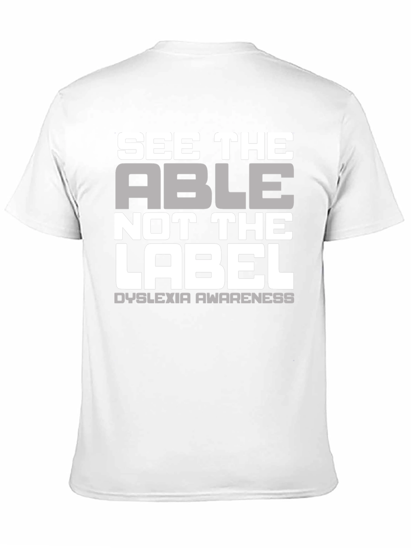 Black Dyslexia Awareness T-Shirt - See The Able view 11