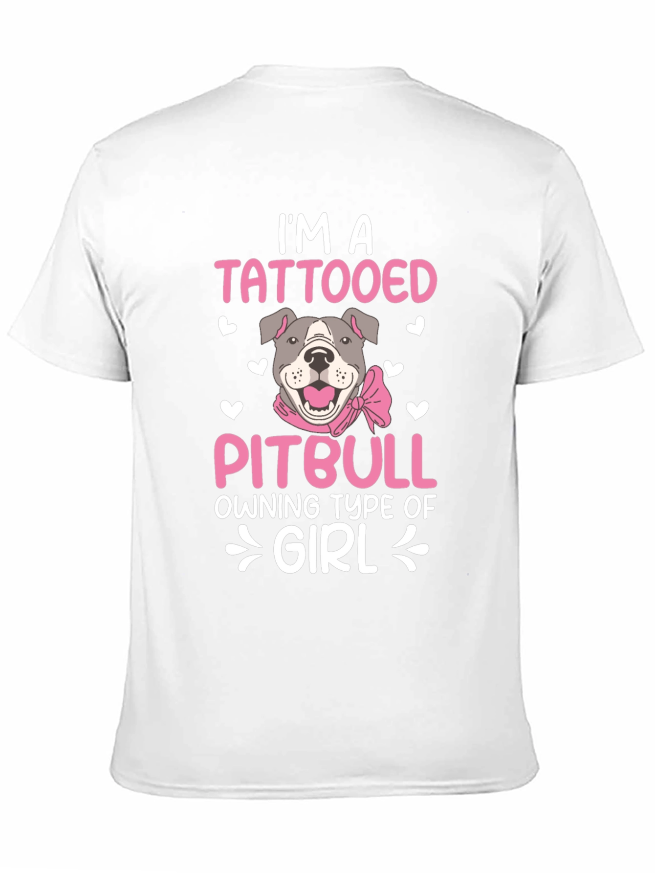 Black Tattooed Pitbull Girl T-Shirt view 11