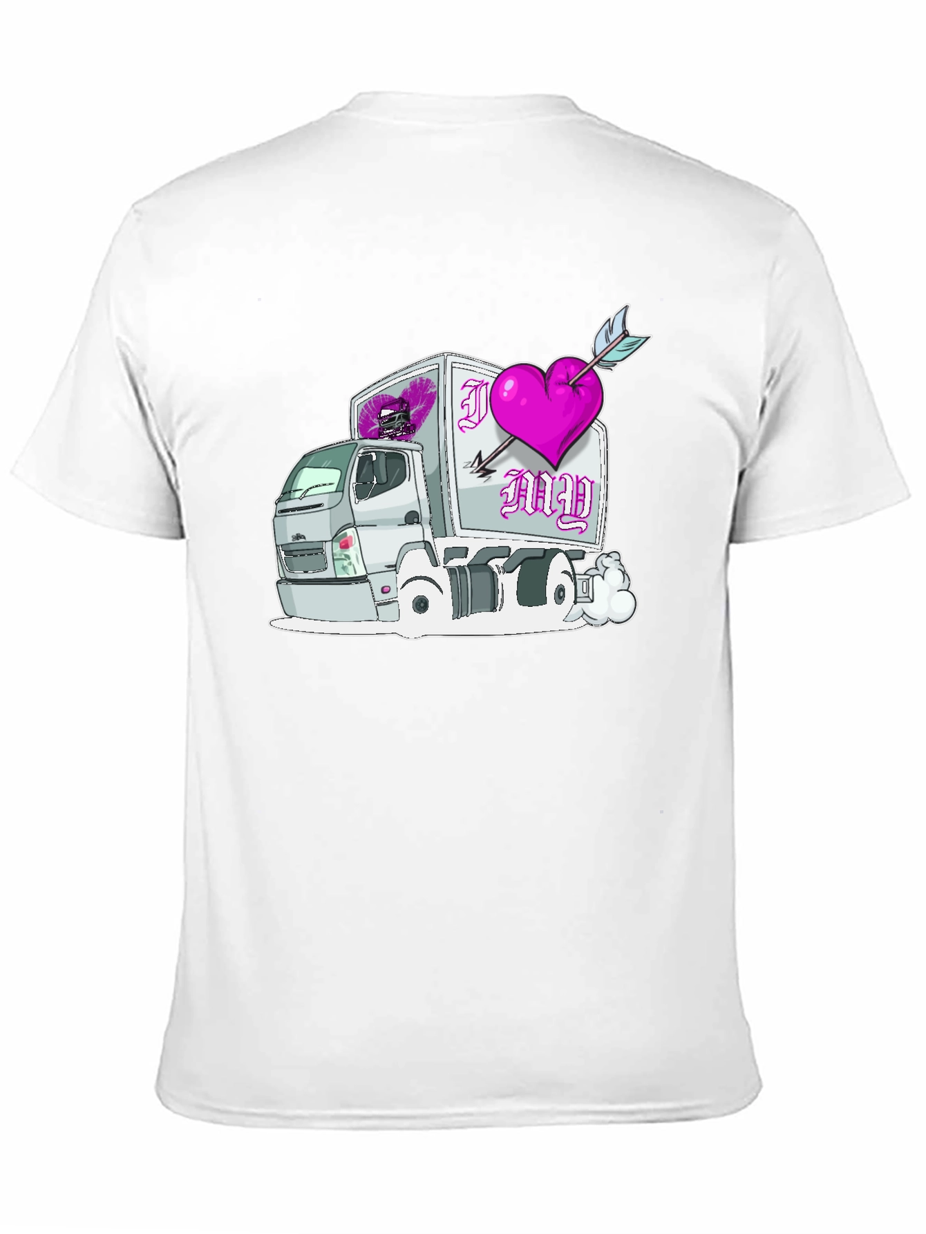 Black I Heart My Truck T-Shirt Black Cotton Graphic Tee view 11
