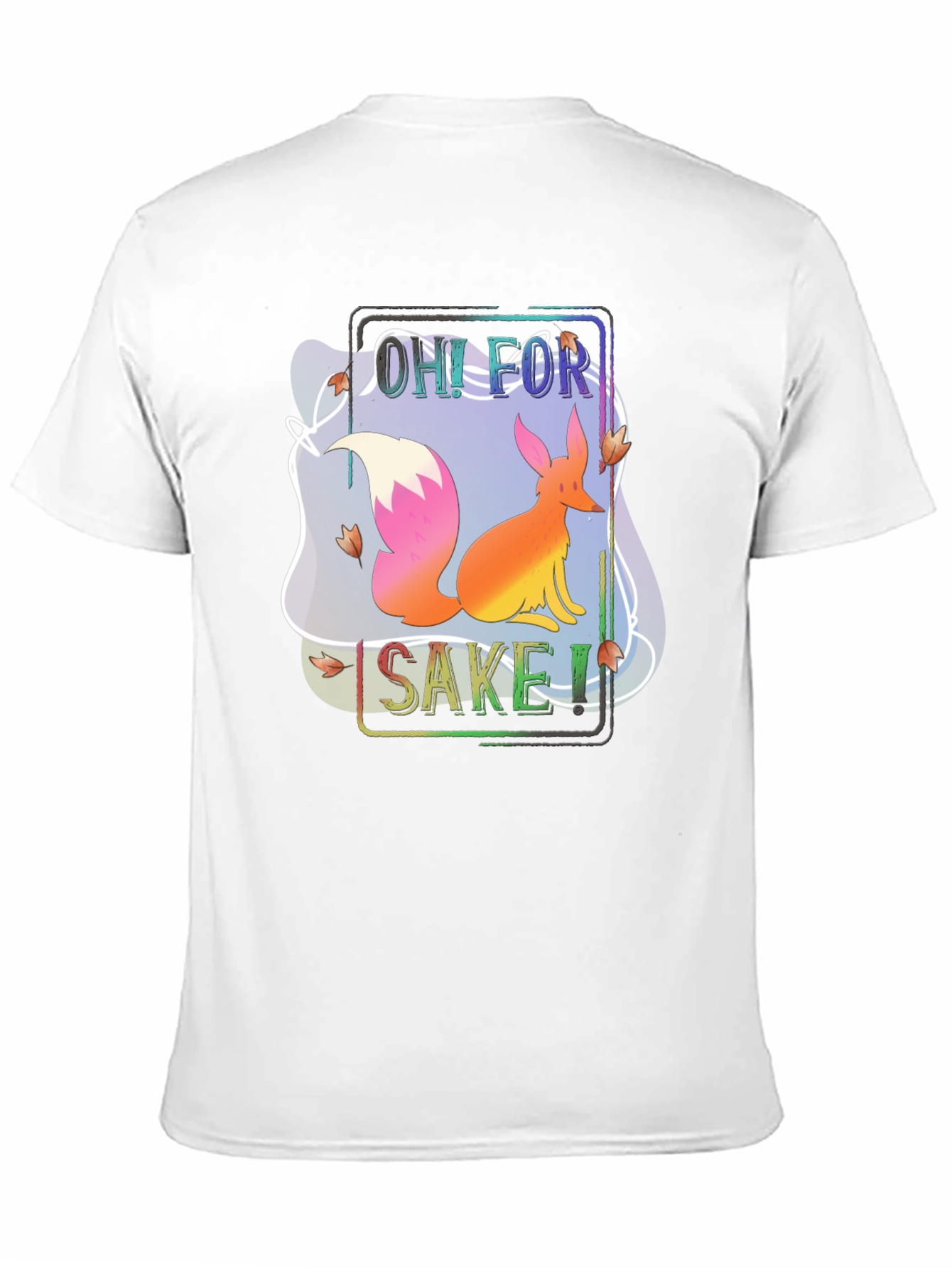 Black Oh For Fox Sake T-Shirt, Funny Animal Tee view 11