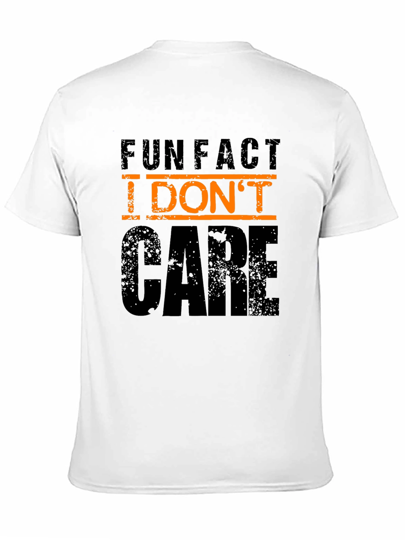Black Fun Fact I Don't Care Graphic Tee - Black Casual T-Shirt view 11