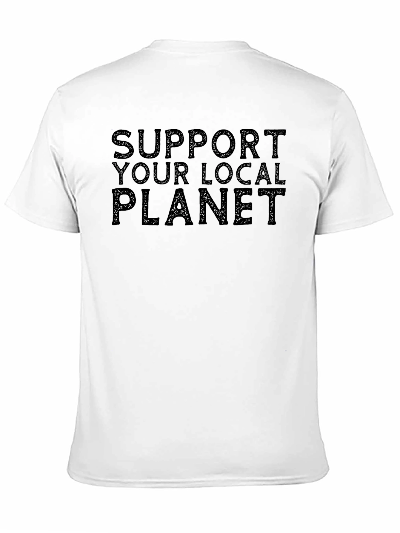 Black Support Your Local Planet Graphic T-Shirt view 11