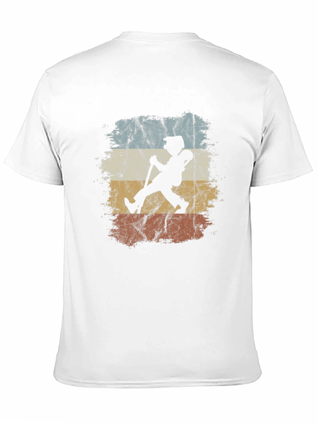 Black Retro Hiker Graphic Tee - Vintage Style Men's T-Shirt view 11