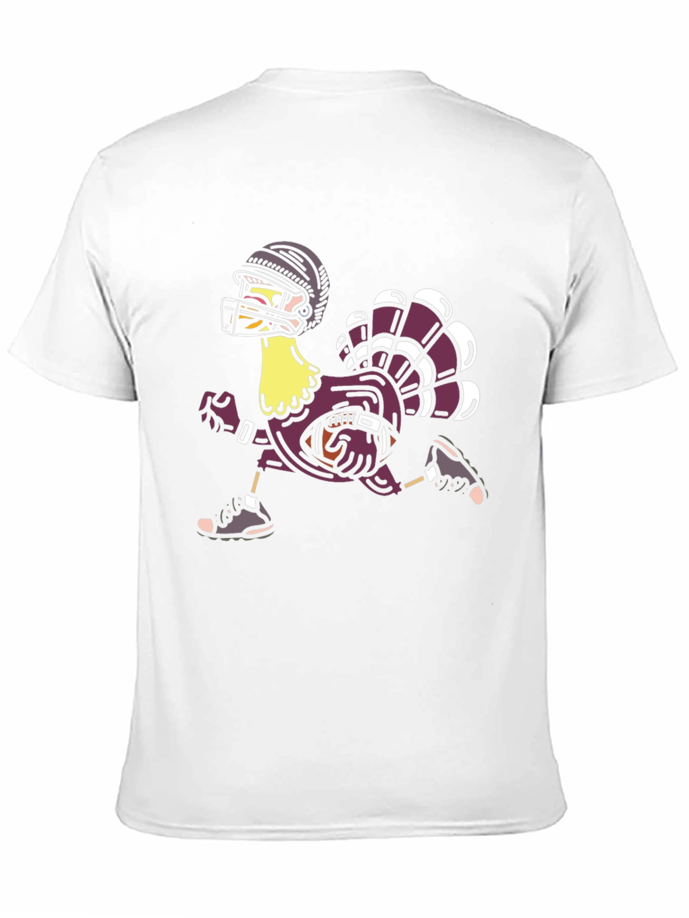 Black Football Turkey Thanksgiving T-Shirt view 11