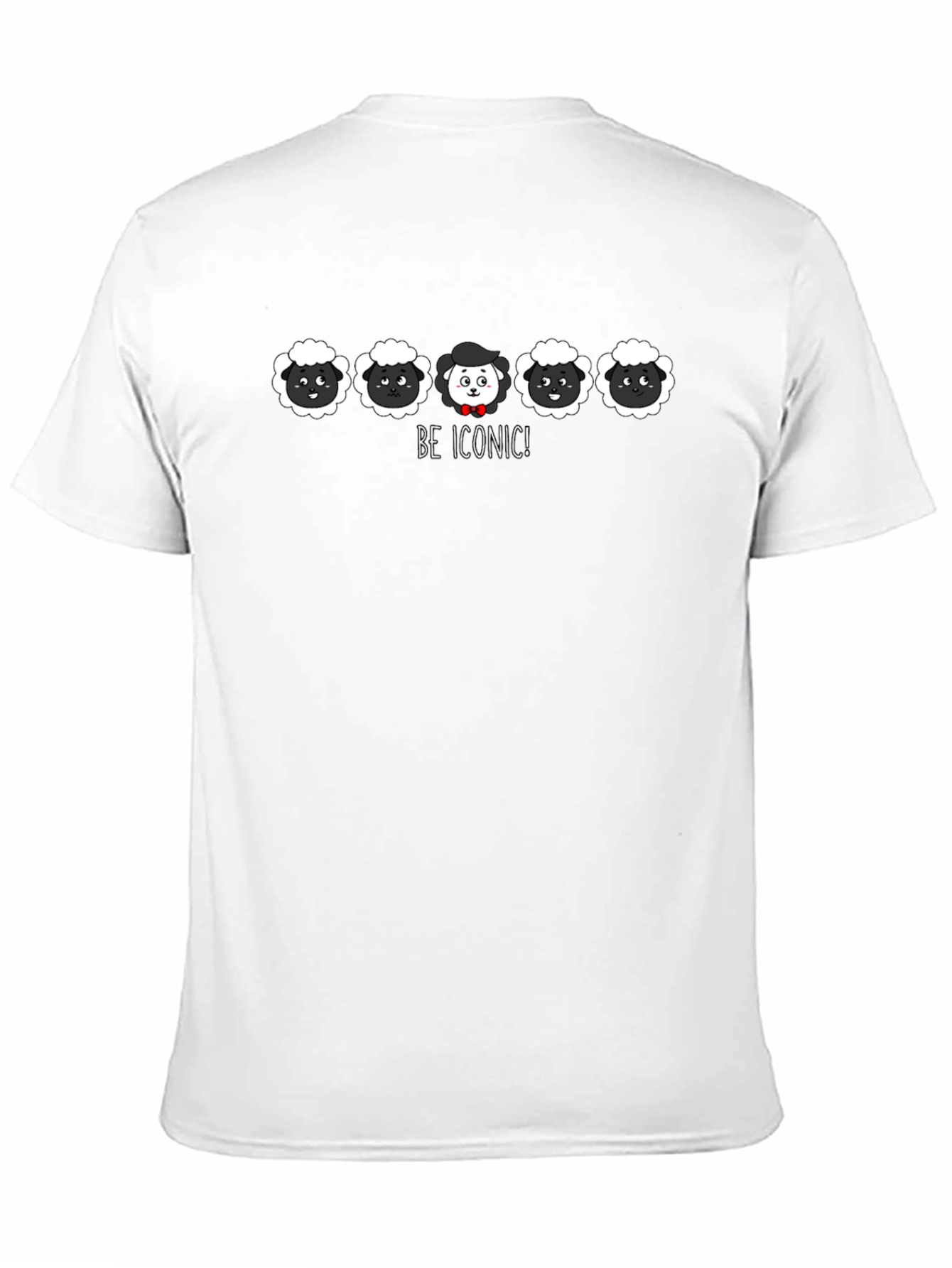 Black Be Iconic Sheep T-Shirt - Stand Out From The Crowd! view 11