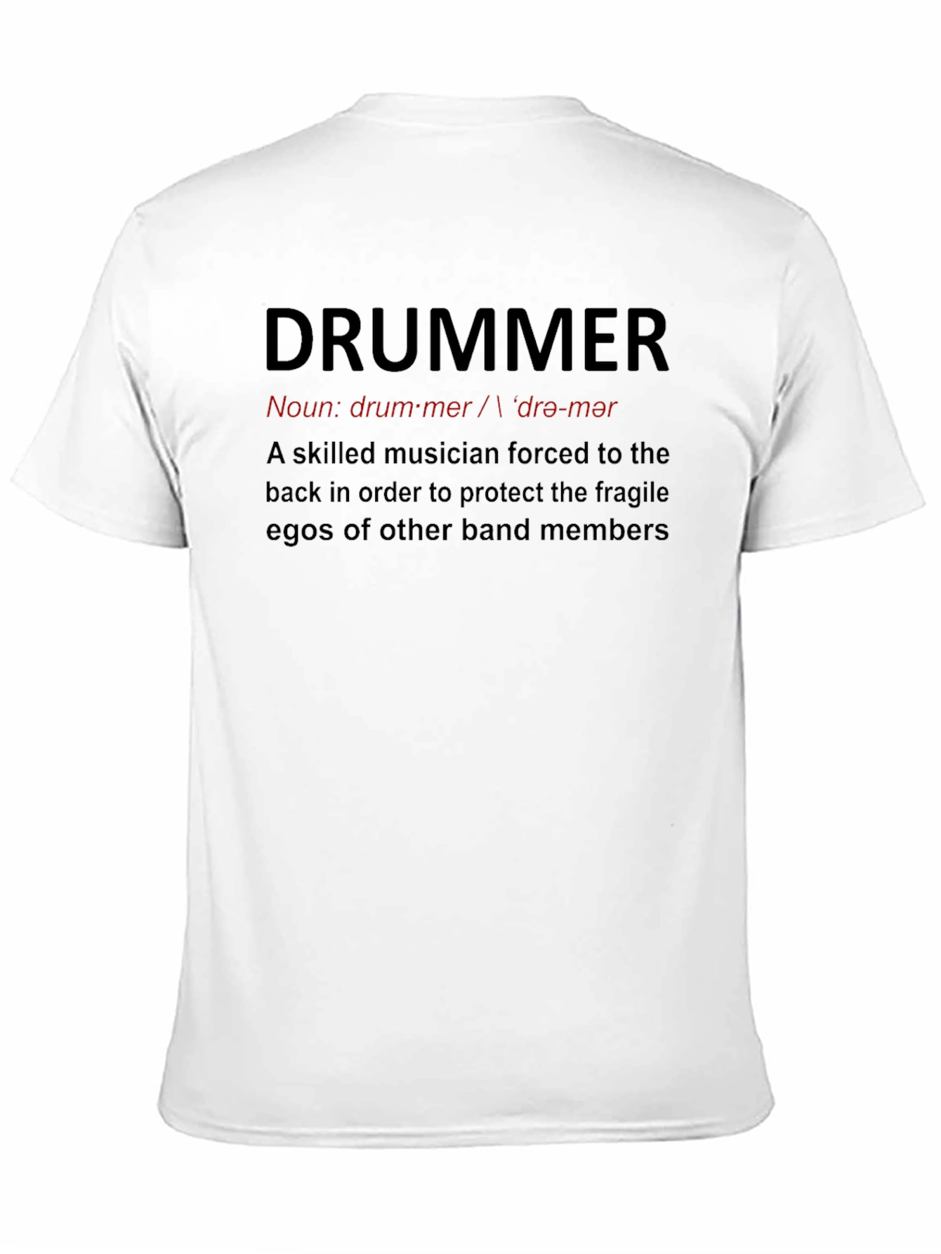Black Drummer Definition Black T-Shirt - Musician Humor view 11