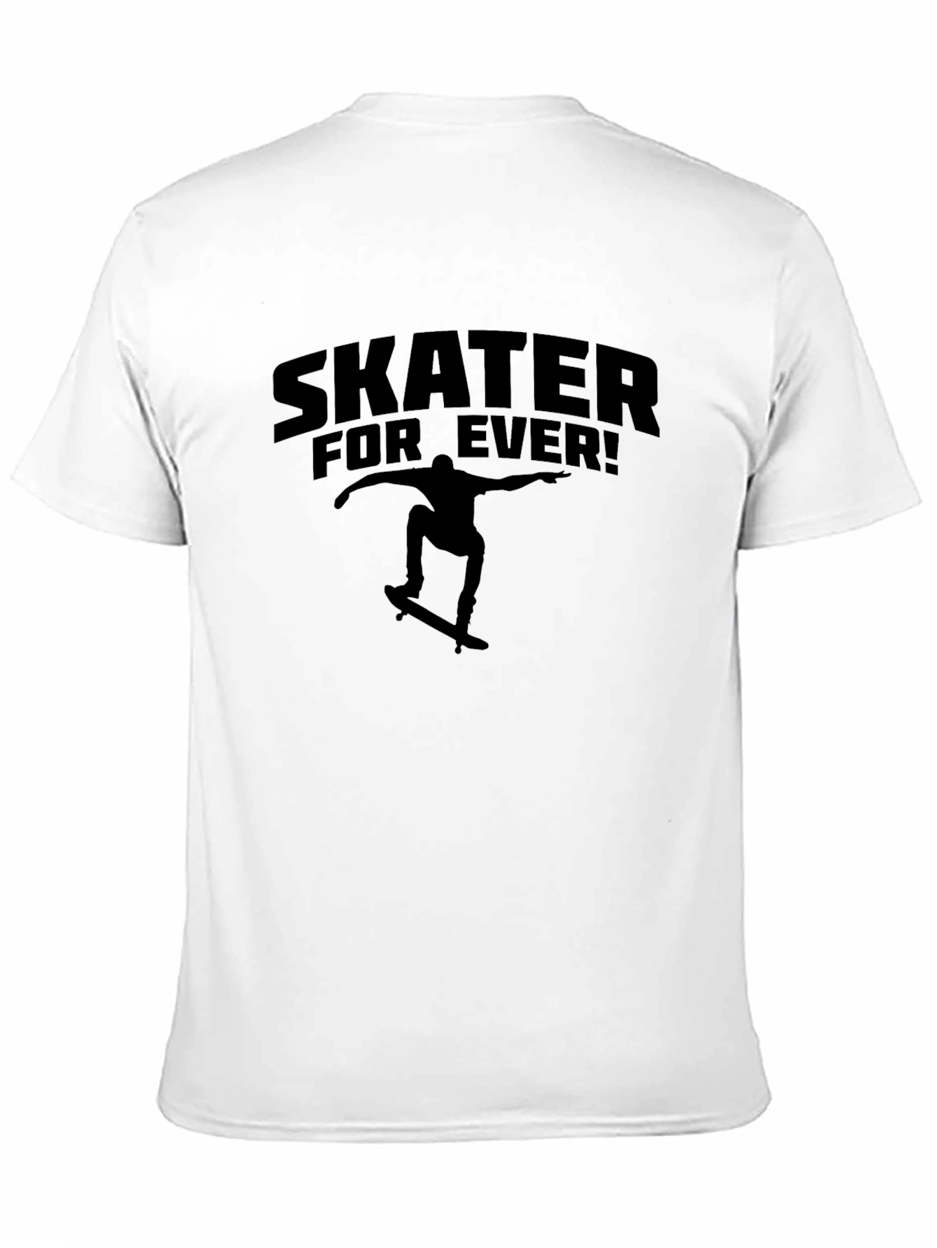 Black Skater Forever Graphic Tee - Cool Skateboarder Design view 11