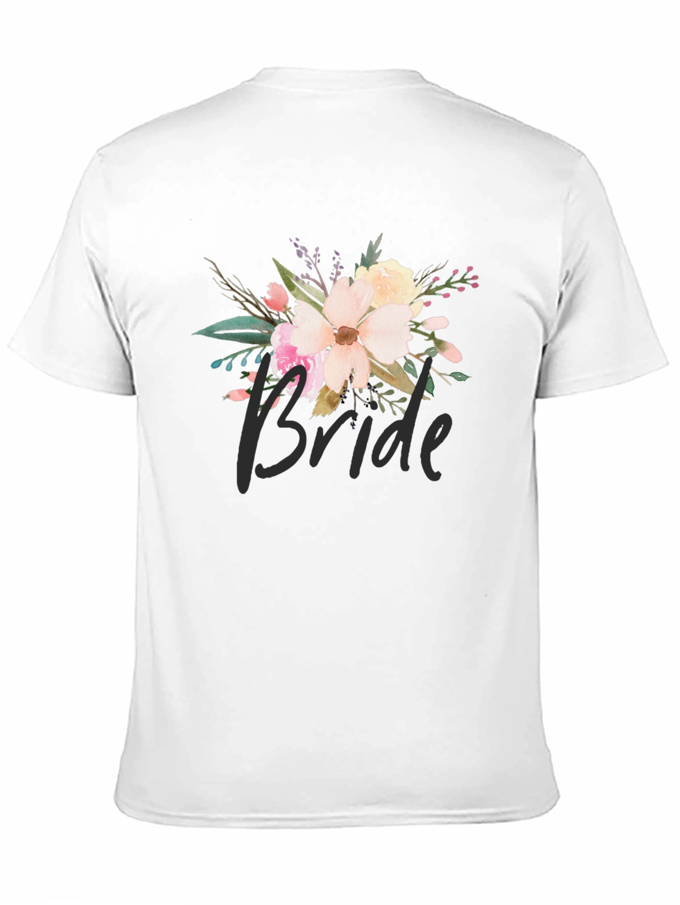Black Bride Floral Graphic Black T-Shirt view 11