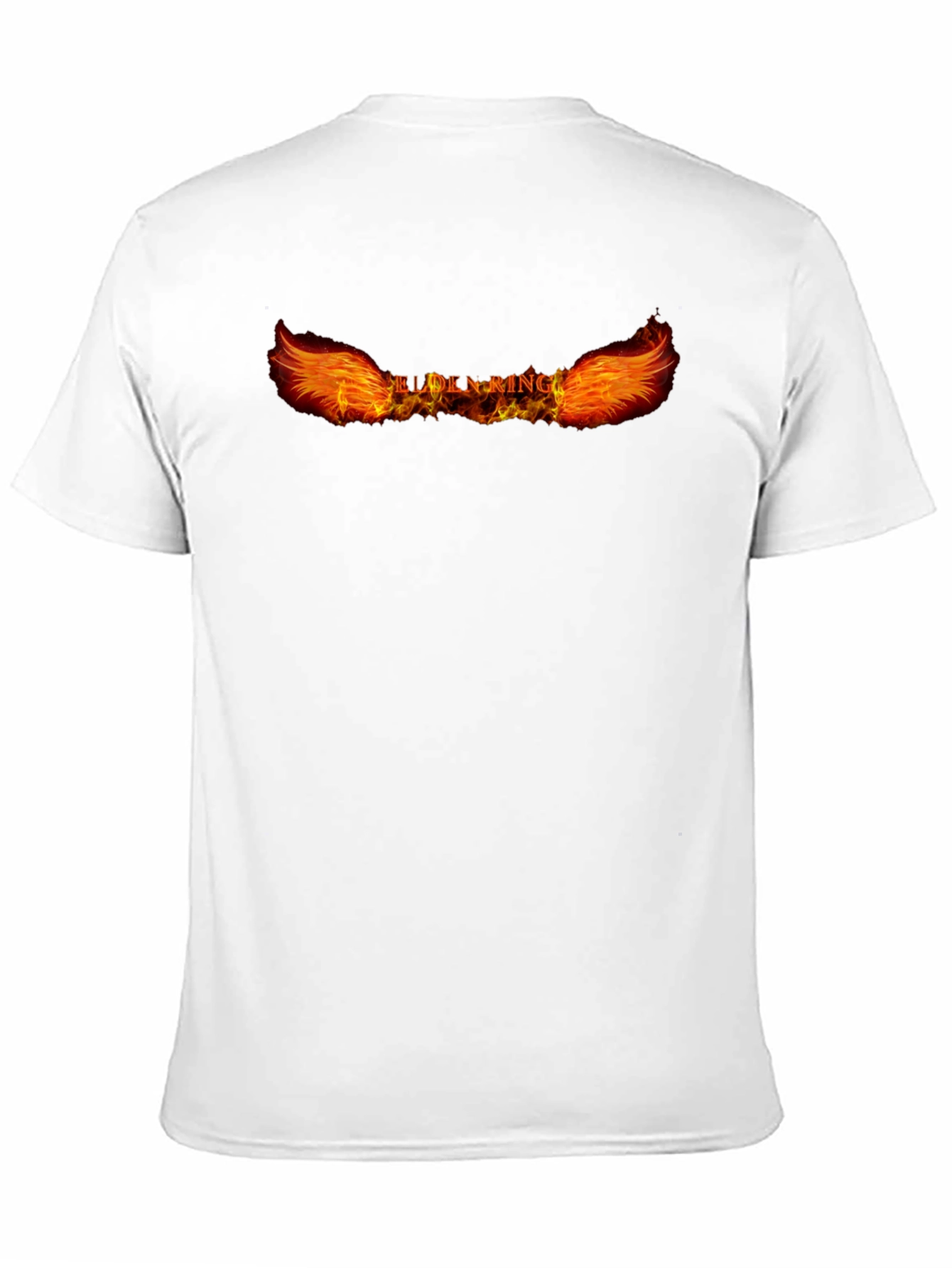 Black Elden Ring Wings Flames Black T-Shirt view 11