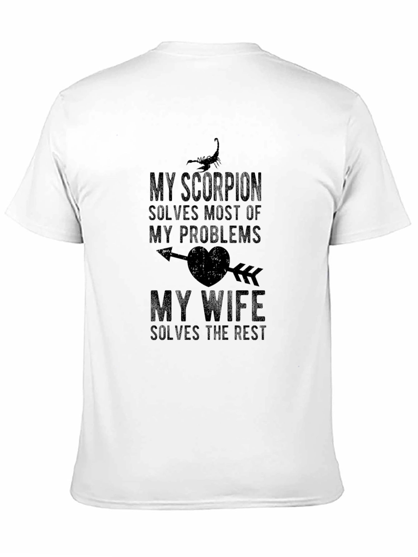 Black My Scorpion, My Wife Men's Graphic T-Shirt view 11