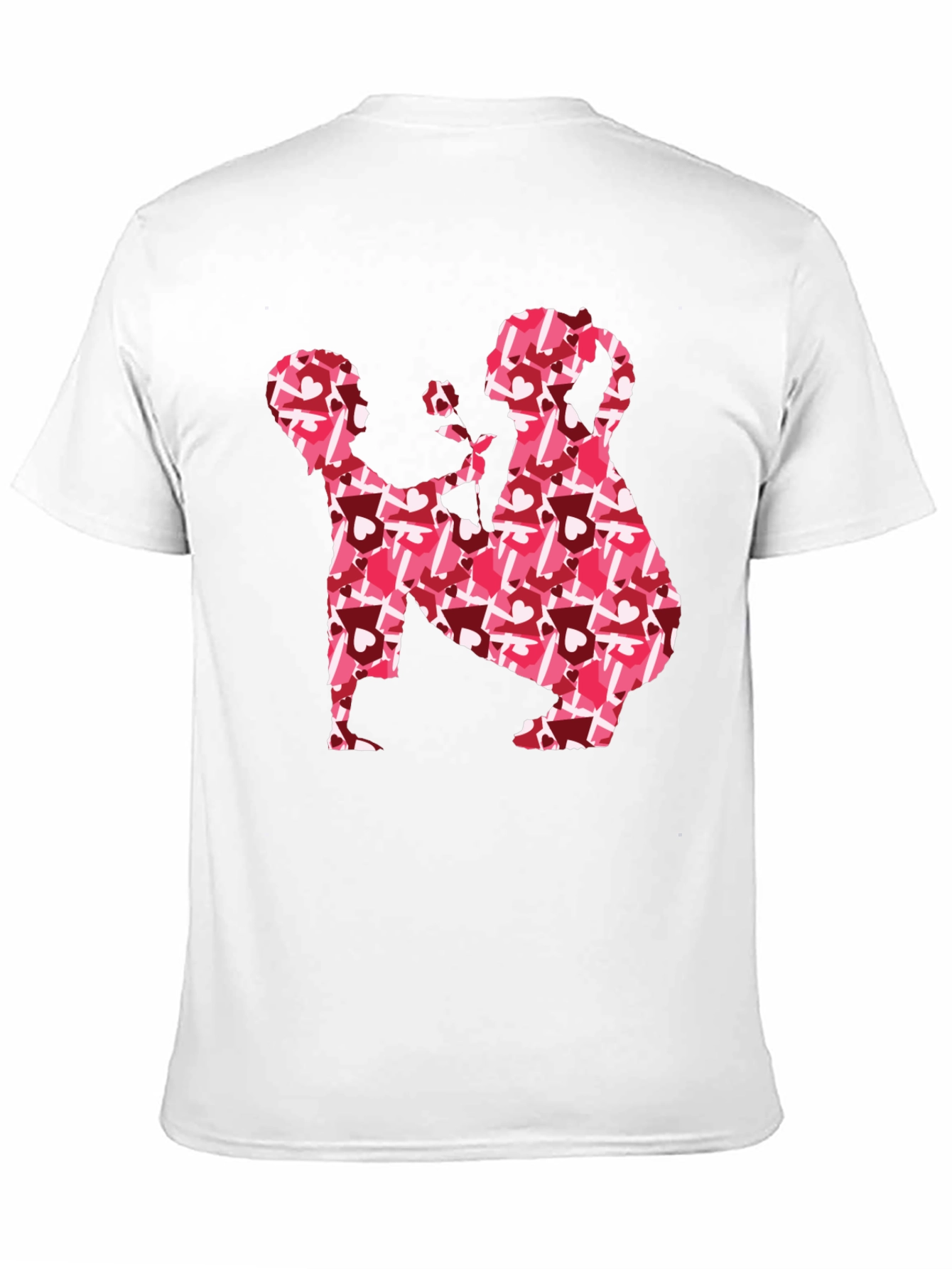 Black Romantic Heart Proposal Graphic Tee view 11