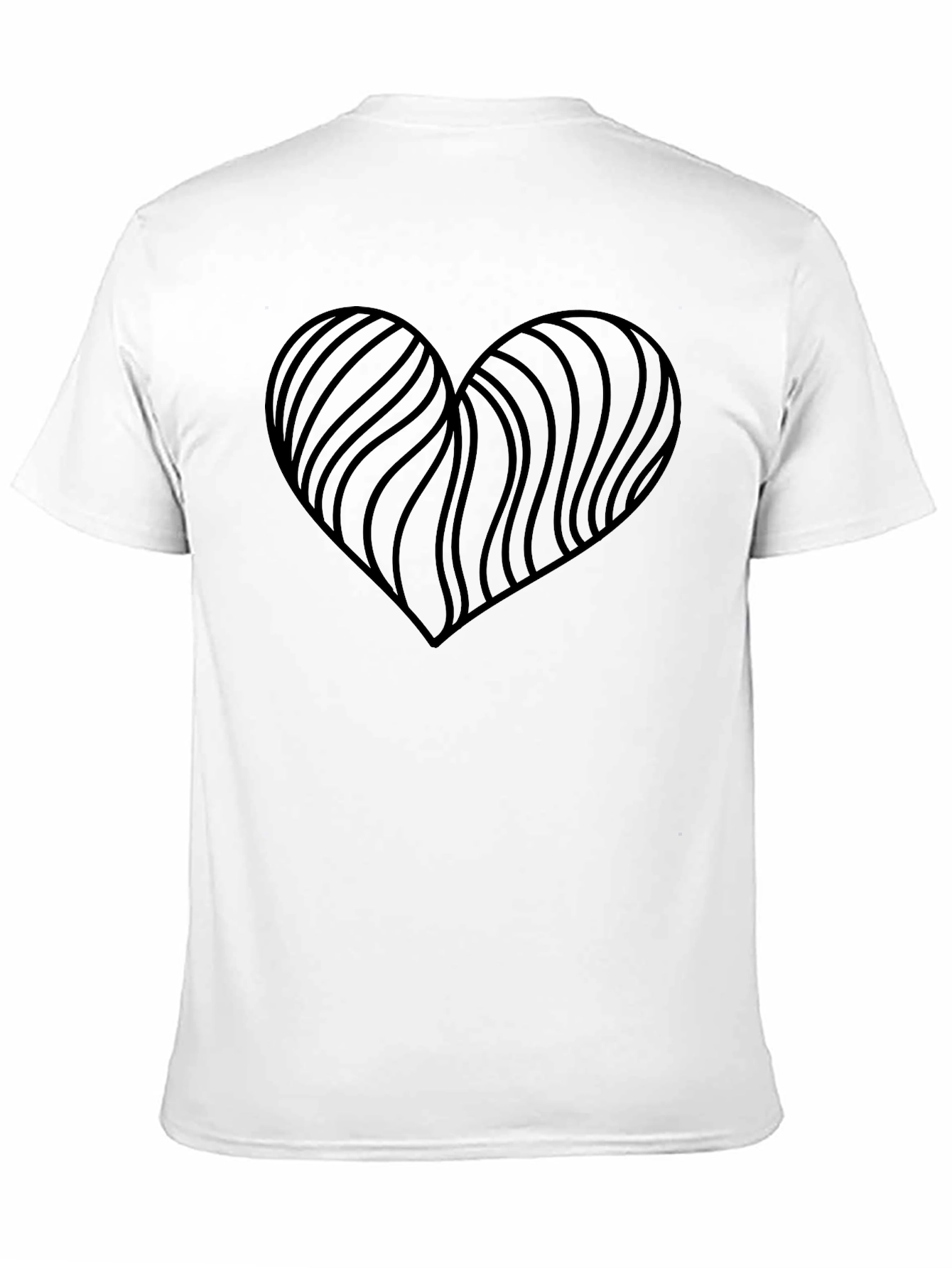 Black Heart Wave Graphic Tee - Stylish Men's Black T-Shirt view 11