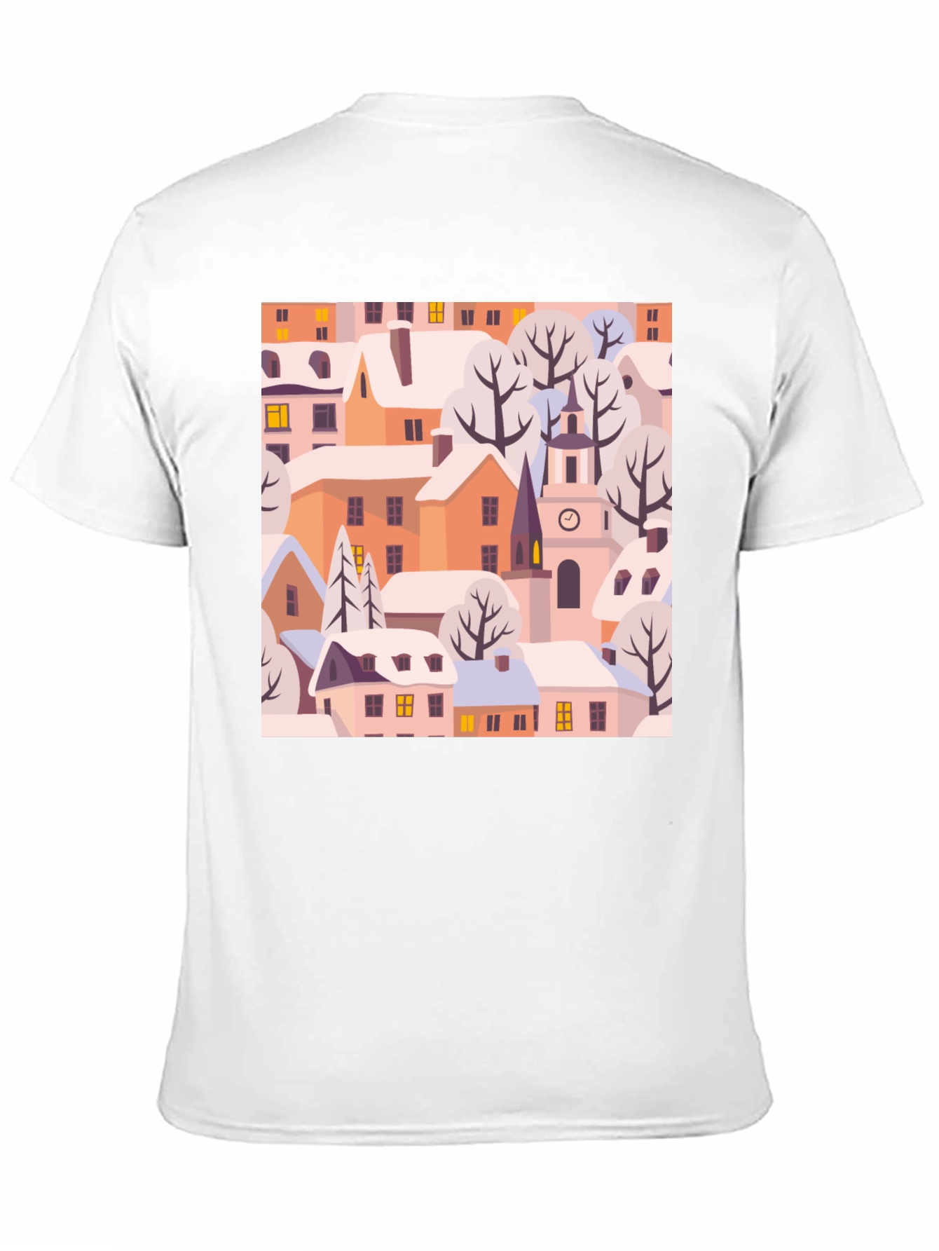 Black Winter Village Graphic Tee - Black view 11