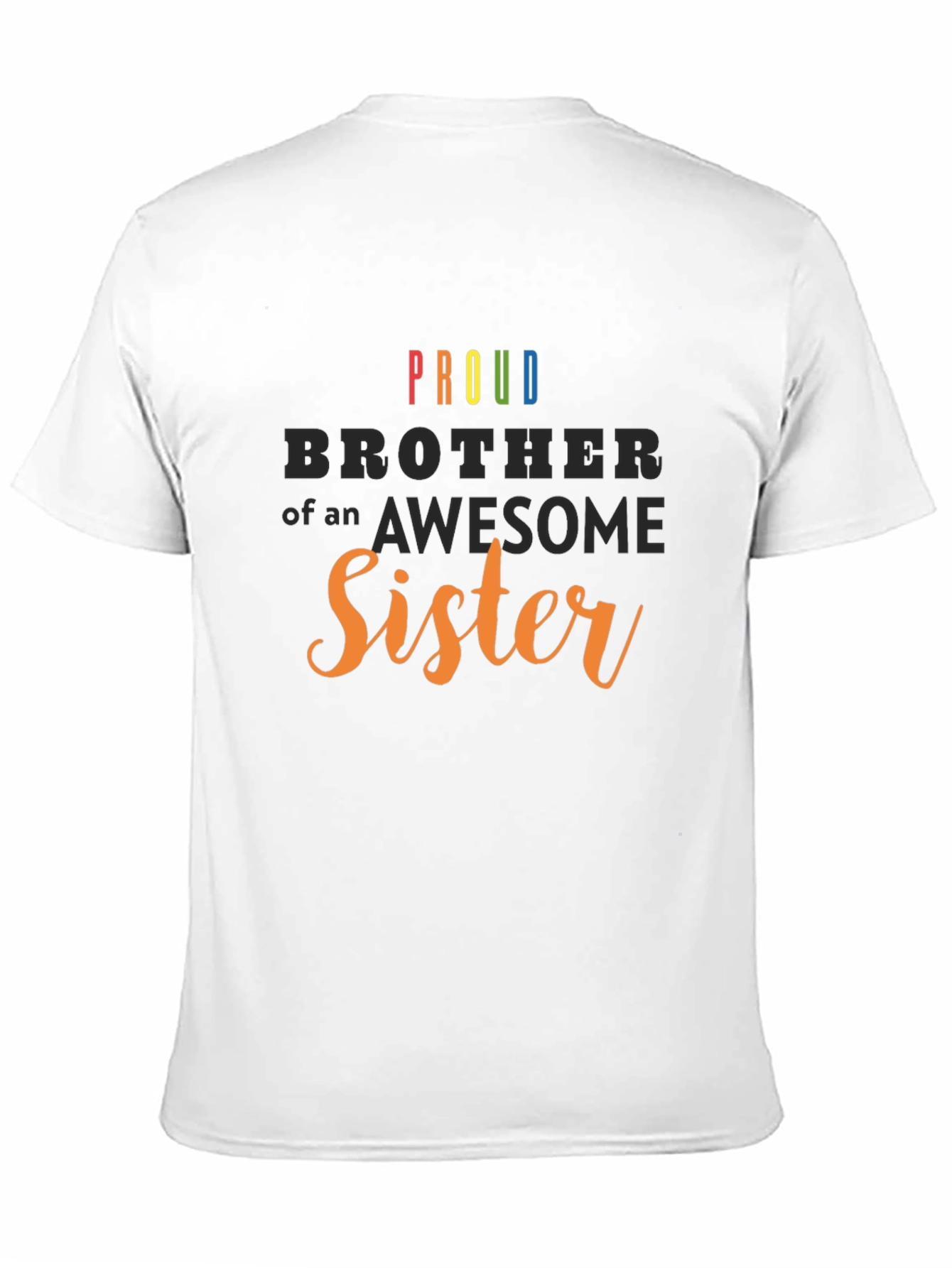 Black Proud Brother of an Awesome Sister Black T-Shirt view 11