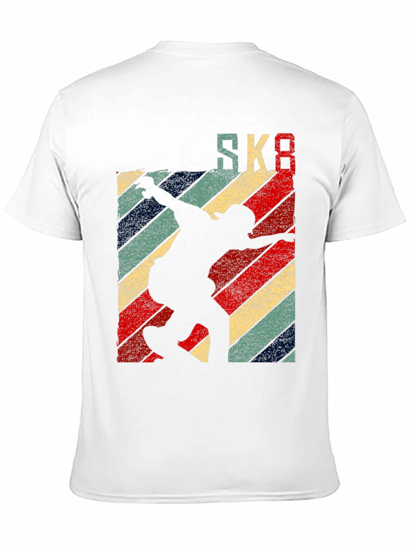 Black Retro SK8 Skateboard T-Shirt Black view 11