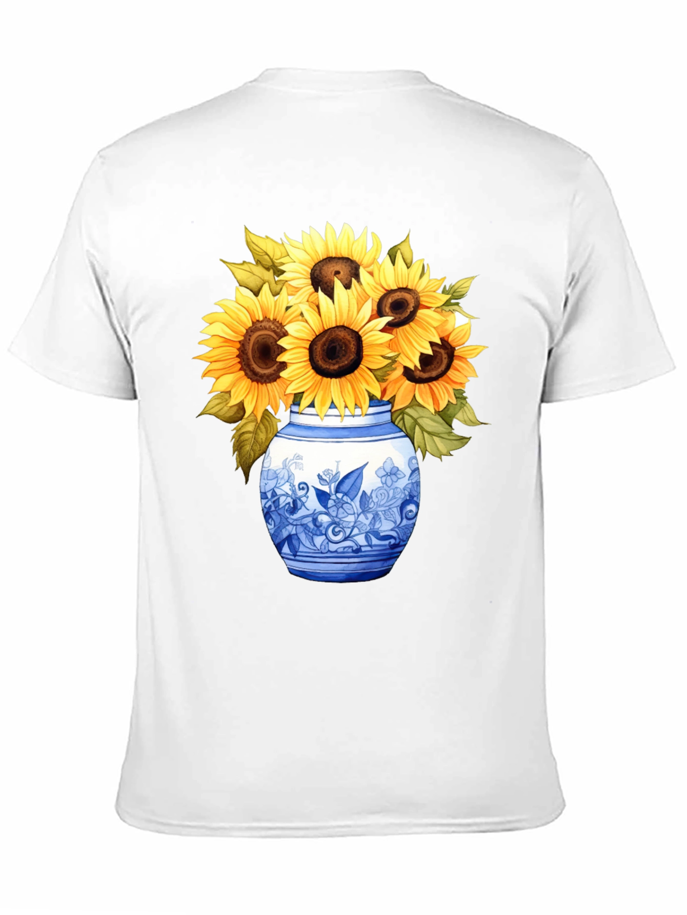 Black Sunflower Vase Graphic Tee - Stylish Unisex T-Shirt view 11