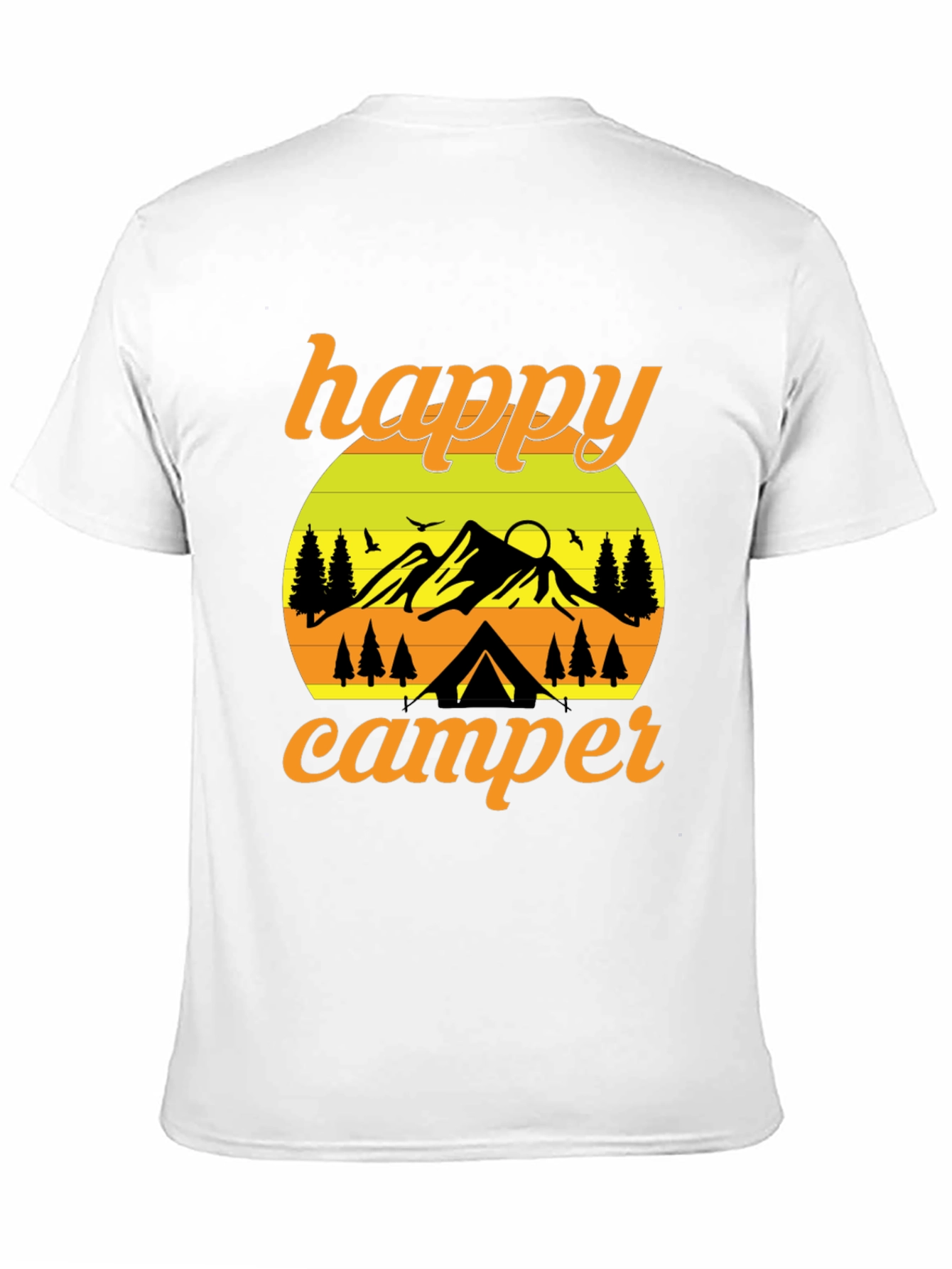 Black Happy Camper Graphic T-Shirt - Outdoor Adventure view 11