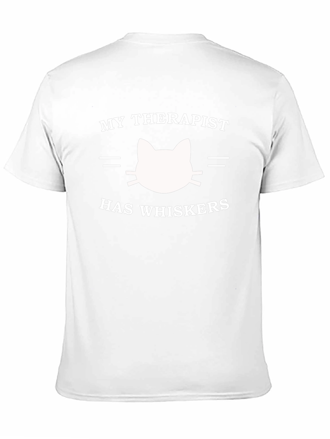 My Therapist Has Whiskers Black T-Shirt - Cat Lover Tee - 11