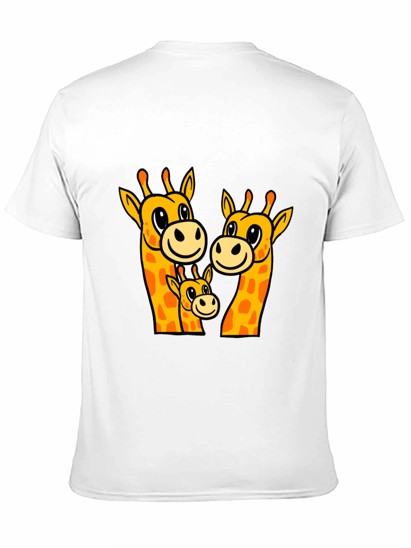 Black Giraffe Family Graphic Tee - Black Cotton Comfort view 11