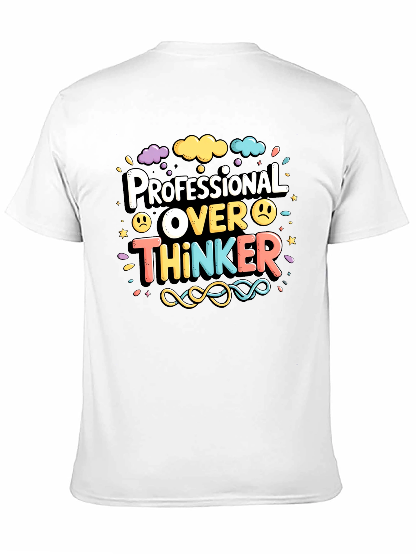 Black Professional Over Thinker Graphic Tee view 11