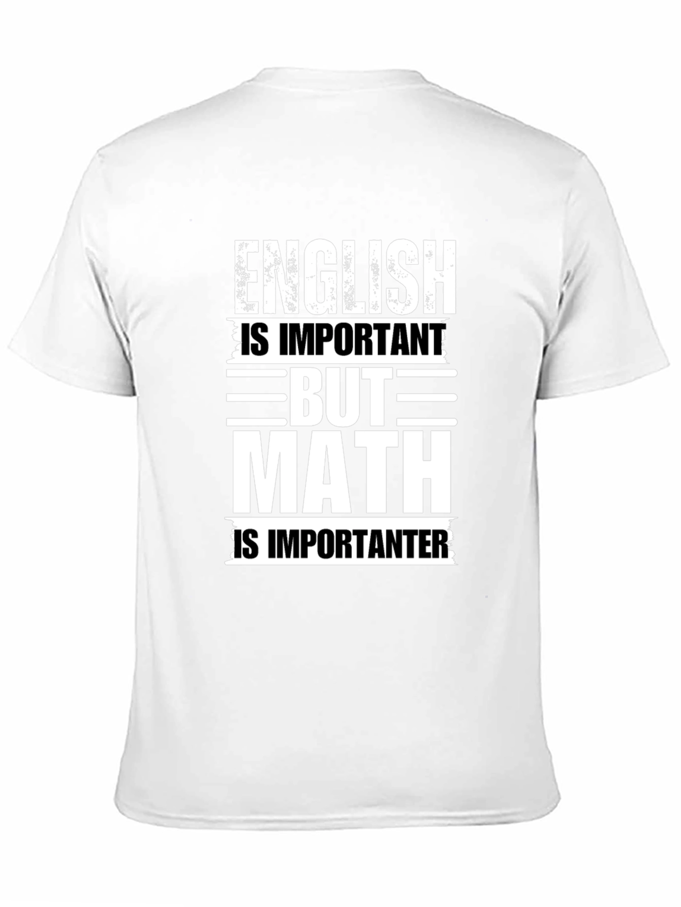 Black English vs Math Graphic Tee - Black view 11
