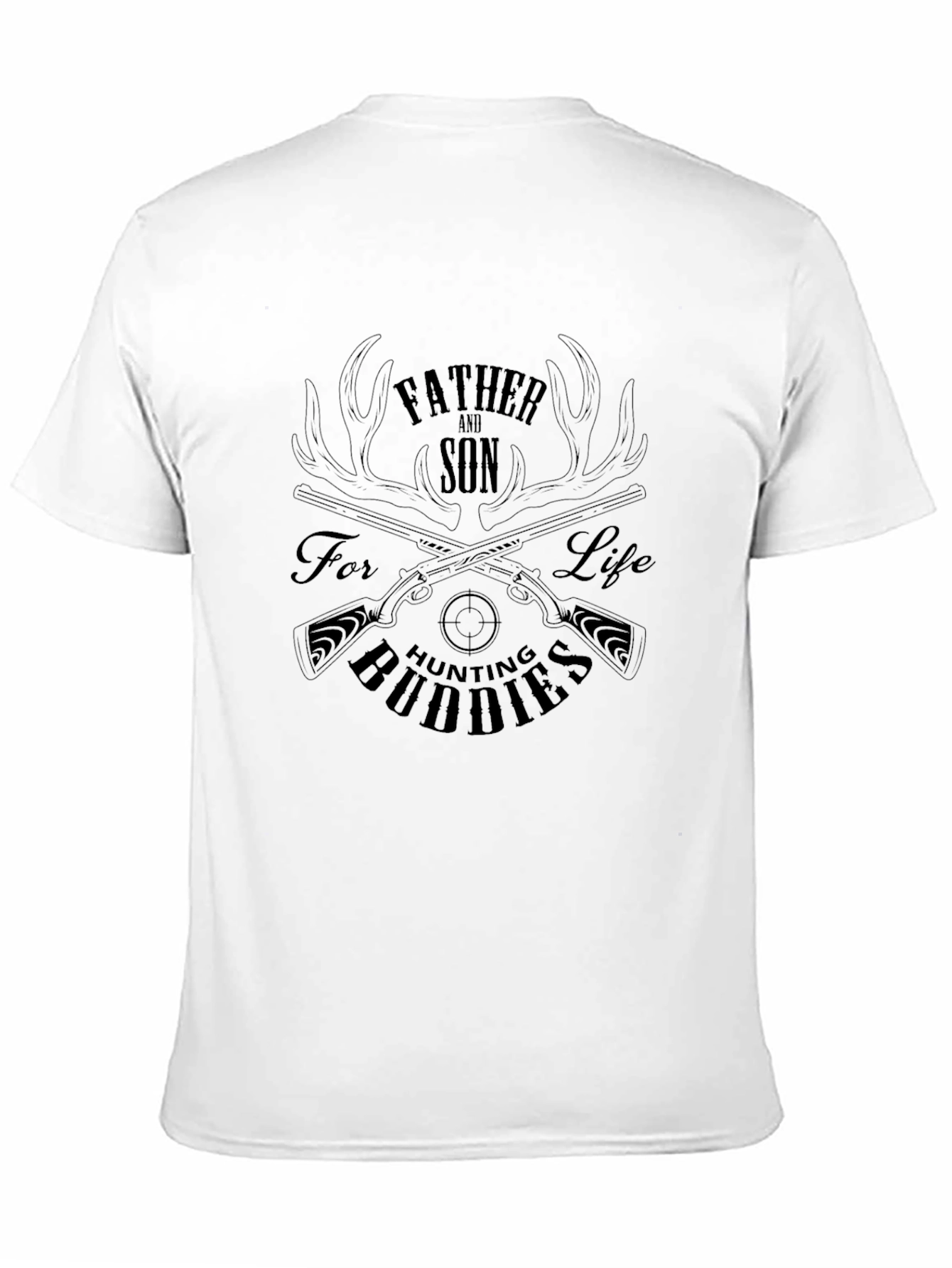 Black Father & Son Hunting Buddies Black T-Shirt view 11