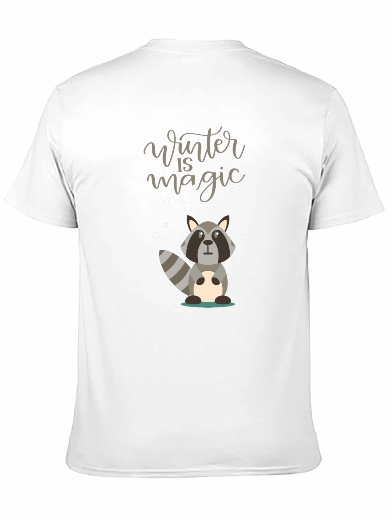 Black Winter Magic Raccoon Graphic Tee - Cozy Style view 11