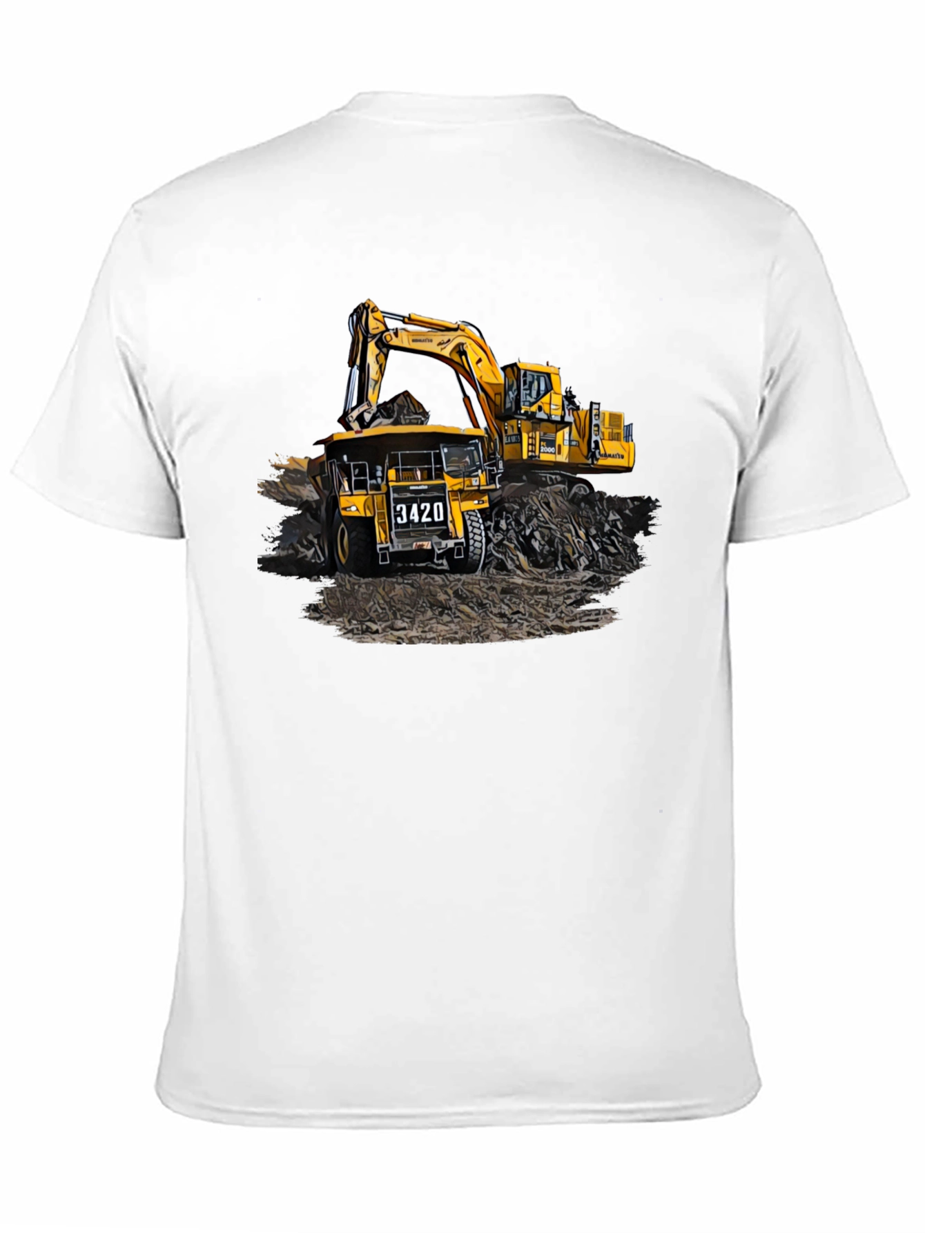 Construction Truck Graphic Tee - Black - 11