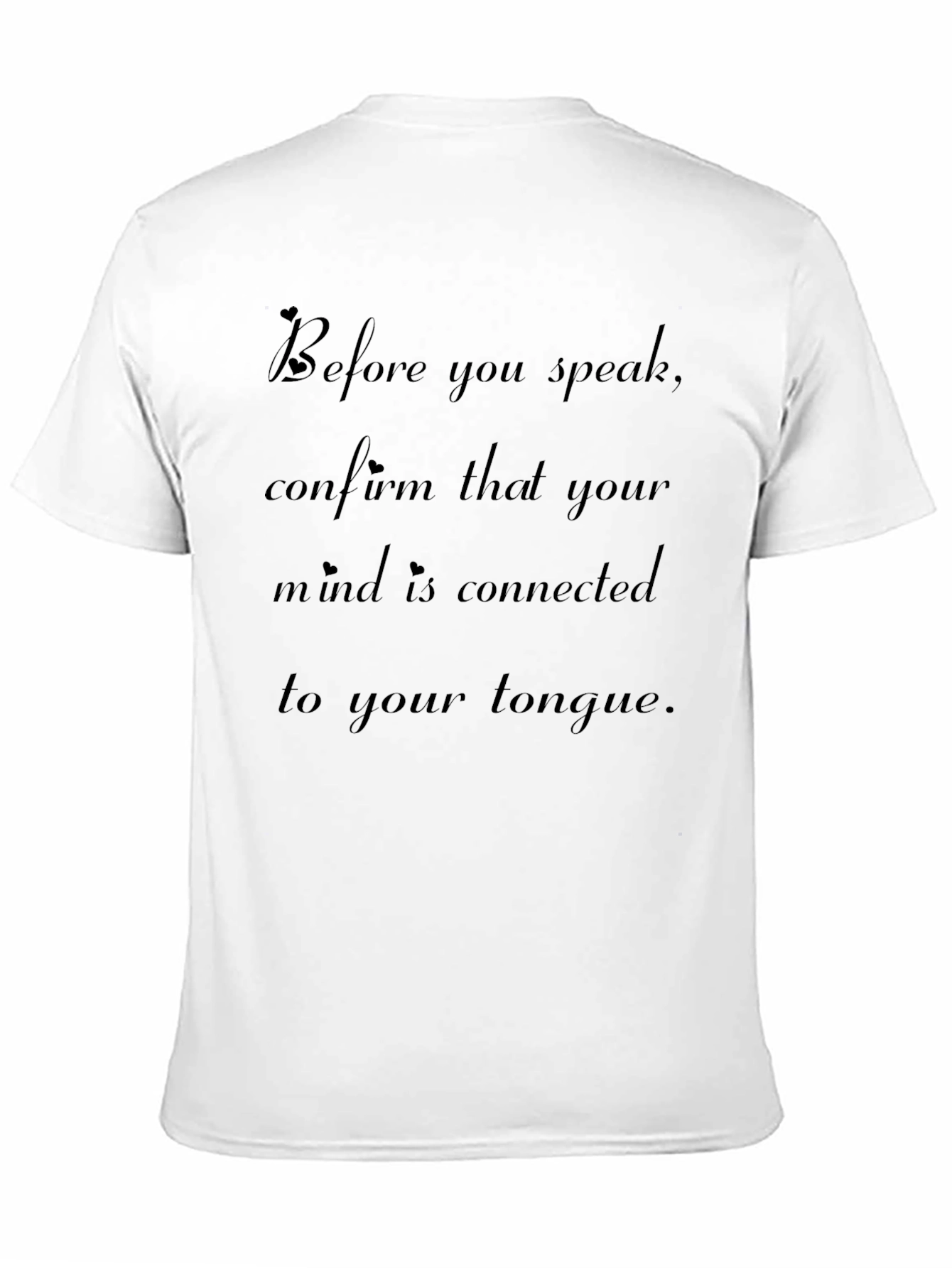 Black Black T-Shirt with Thoughtful Quote view 11