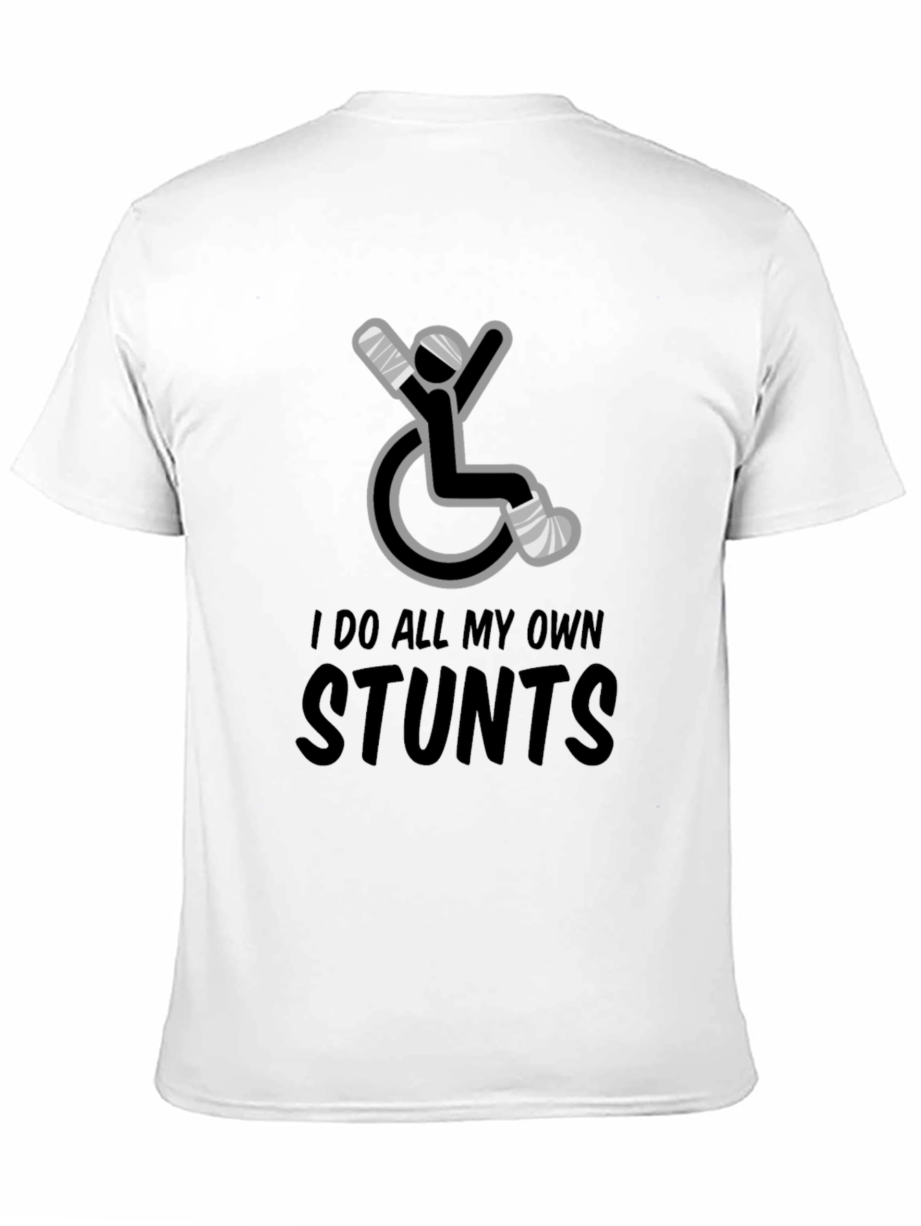 Black I Do All My Own Stunts Funny T-Shirt view 11