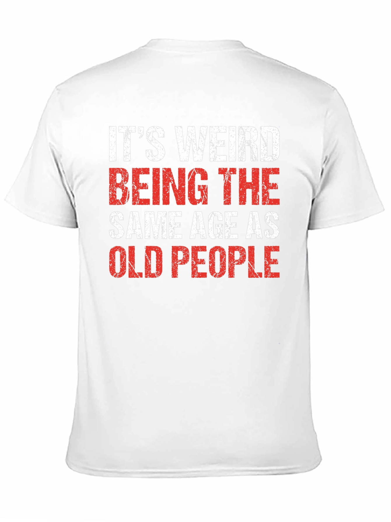 Black Funny 'Old People' Black Cotton Blend T-Shirt view 11