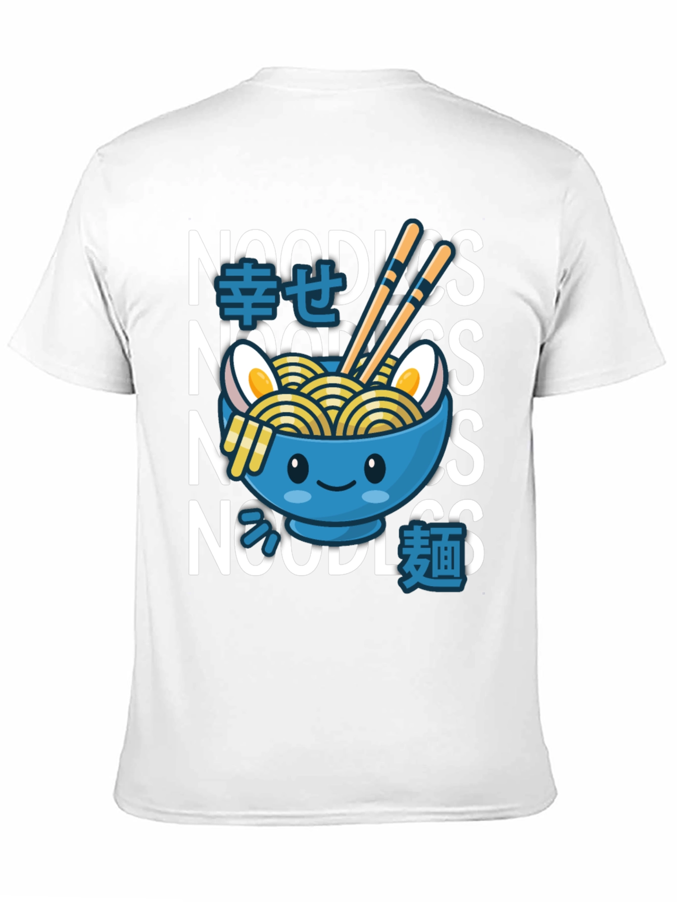 Black Kawaii Ramen Bowl T-Shirt - Noodle Lover Tee view 11