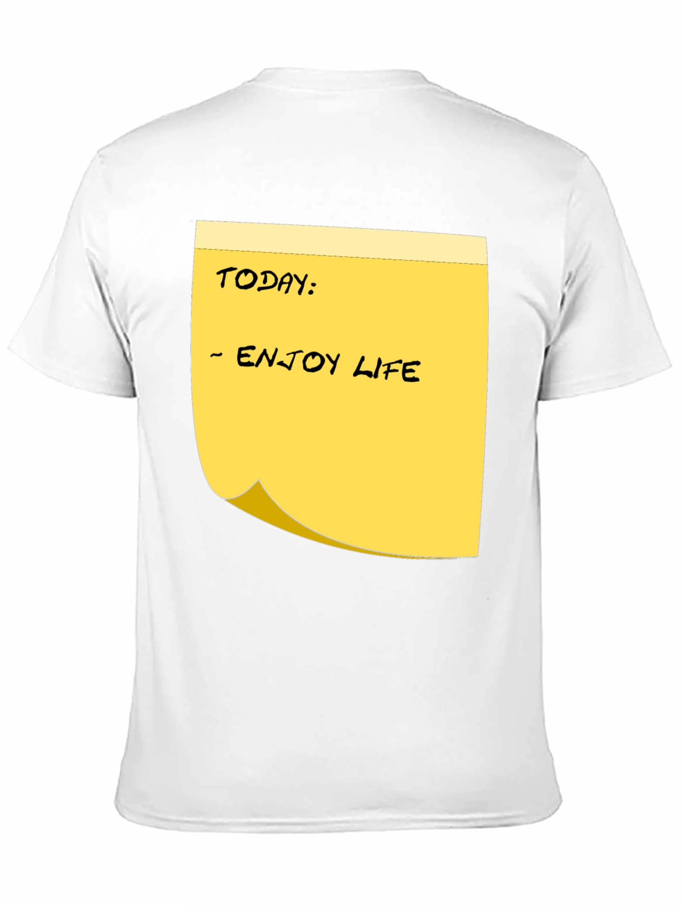 Black Enjoy Life Sticky Note Graphic Tee - Black view 11