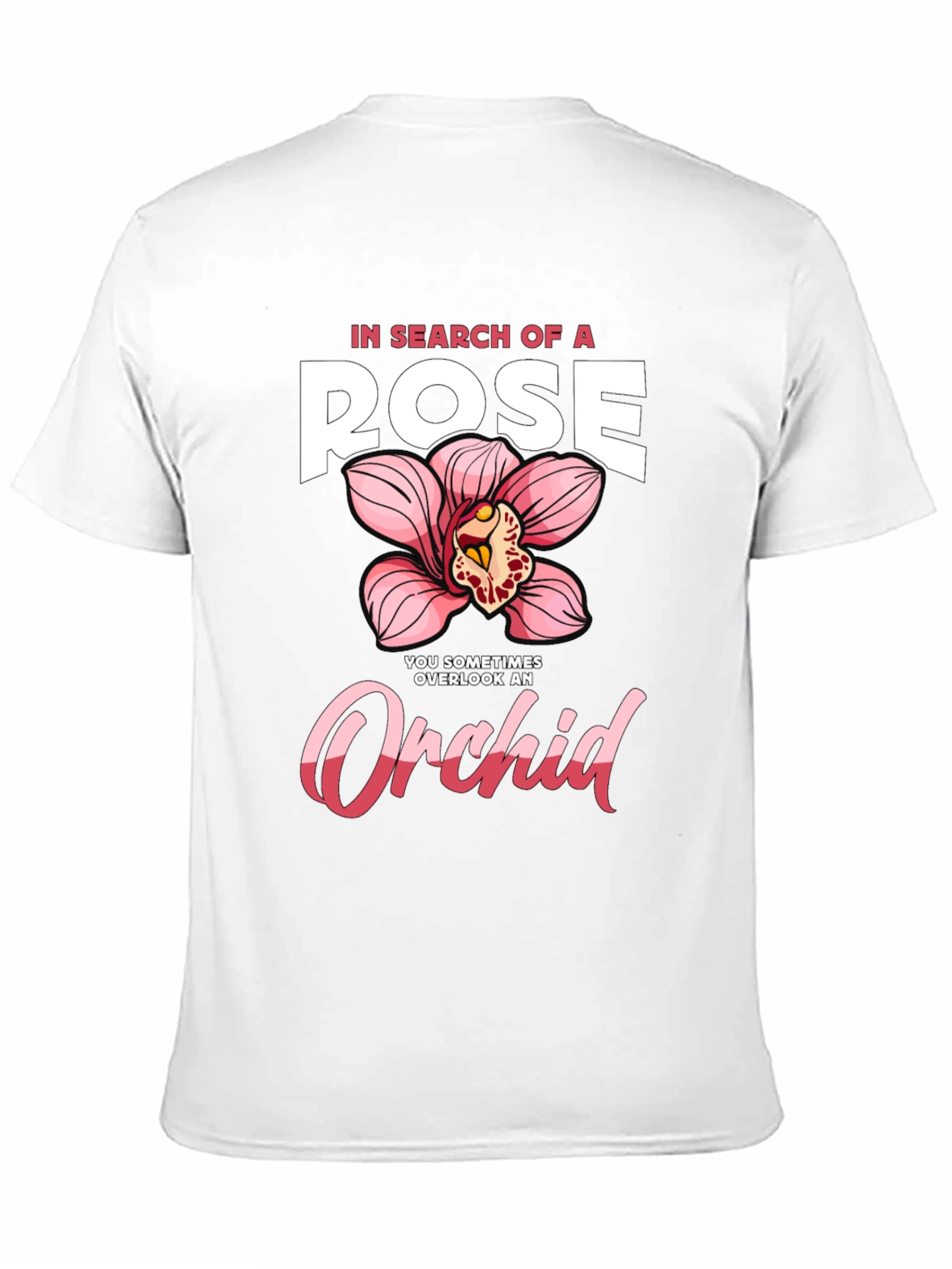 Black In Search of a Rose Orchid Graphic T-Shirt view 11
