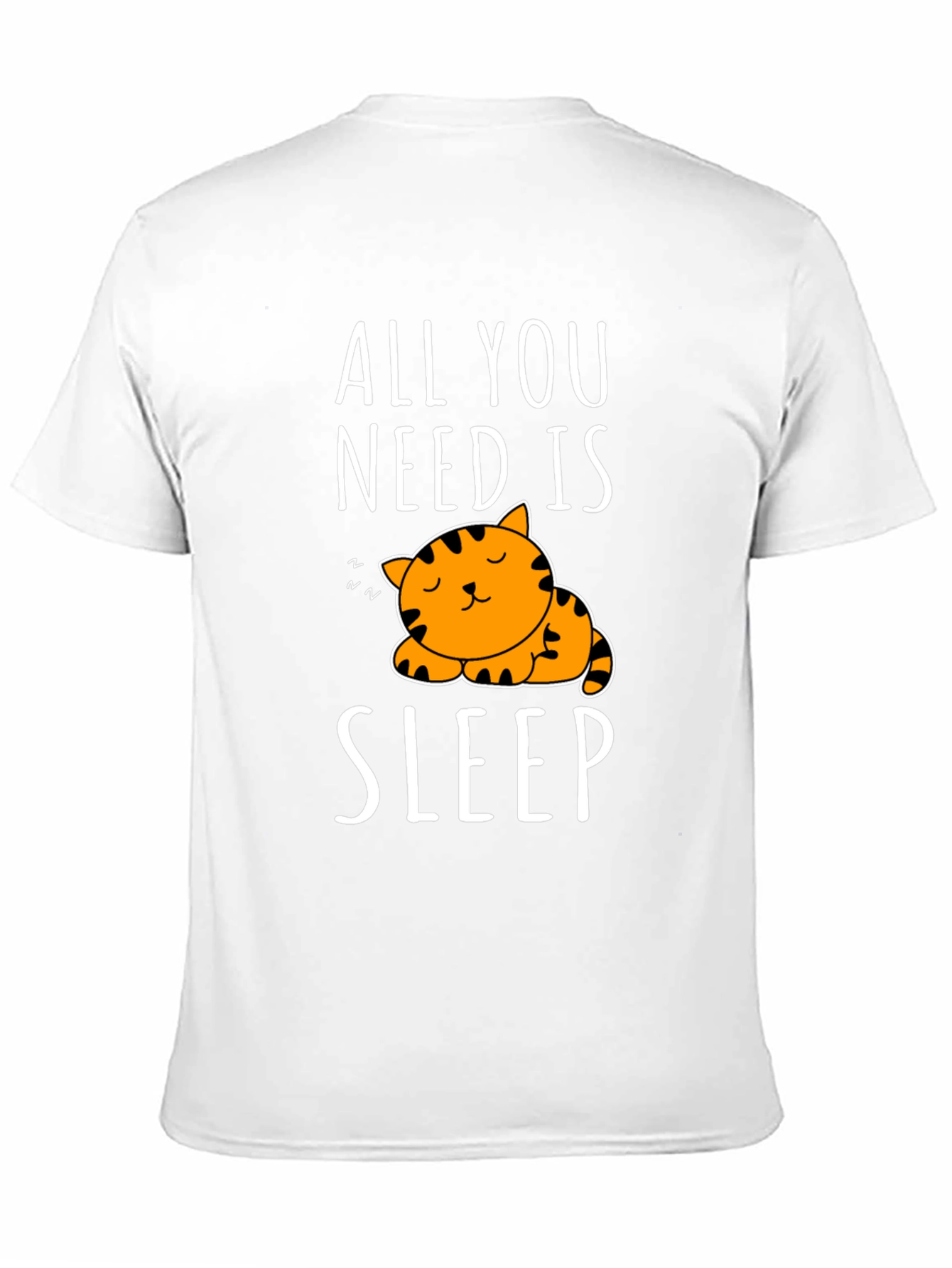 Black All You Need Is Sleep - Cute Cat Graphic T-Shirt view 11