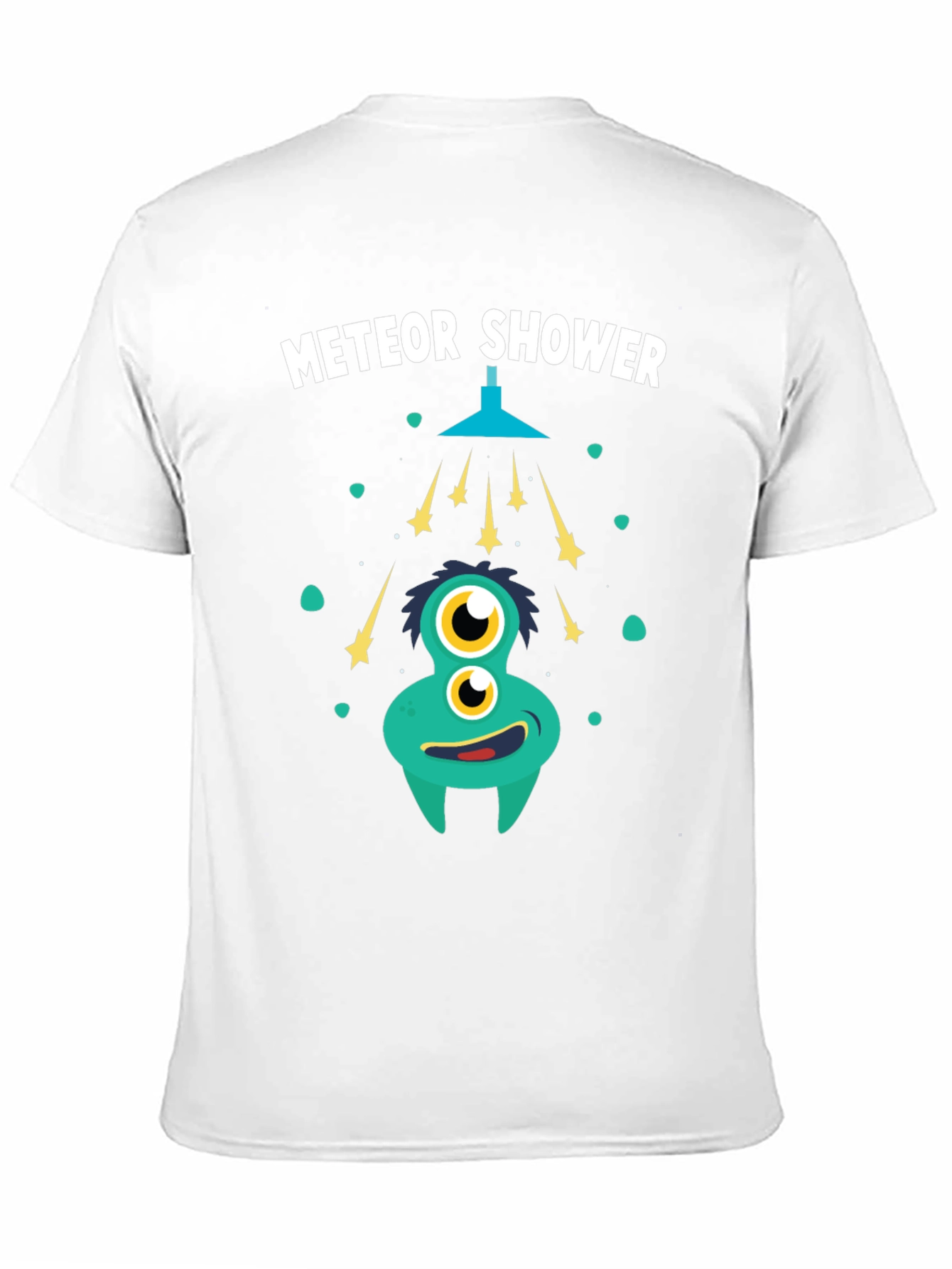 Black Meteor Shower T-Shirt - Funky Alien Graphic Tee view 11