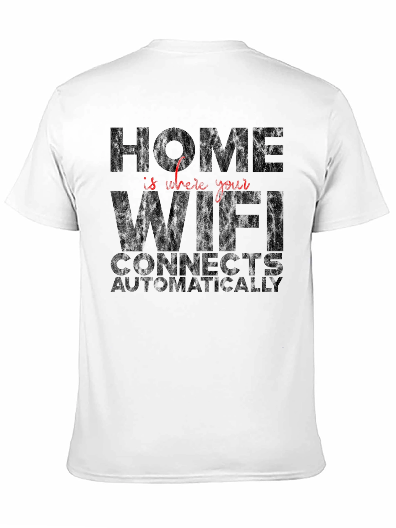 Black Home is Where WiFi Connects T-Shirt view 11
