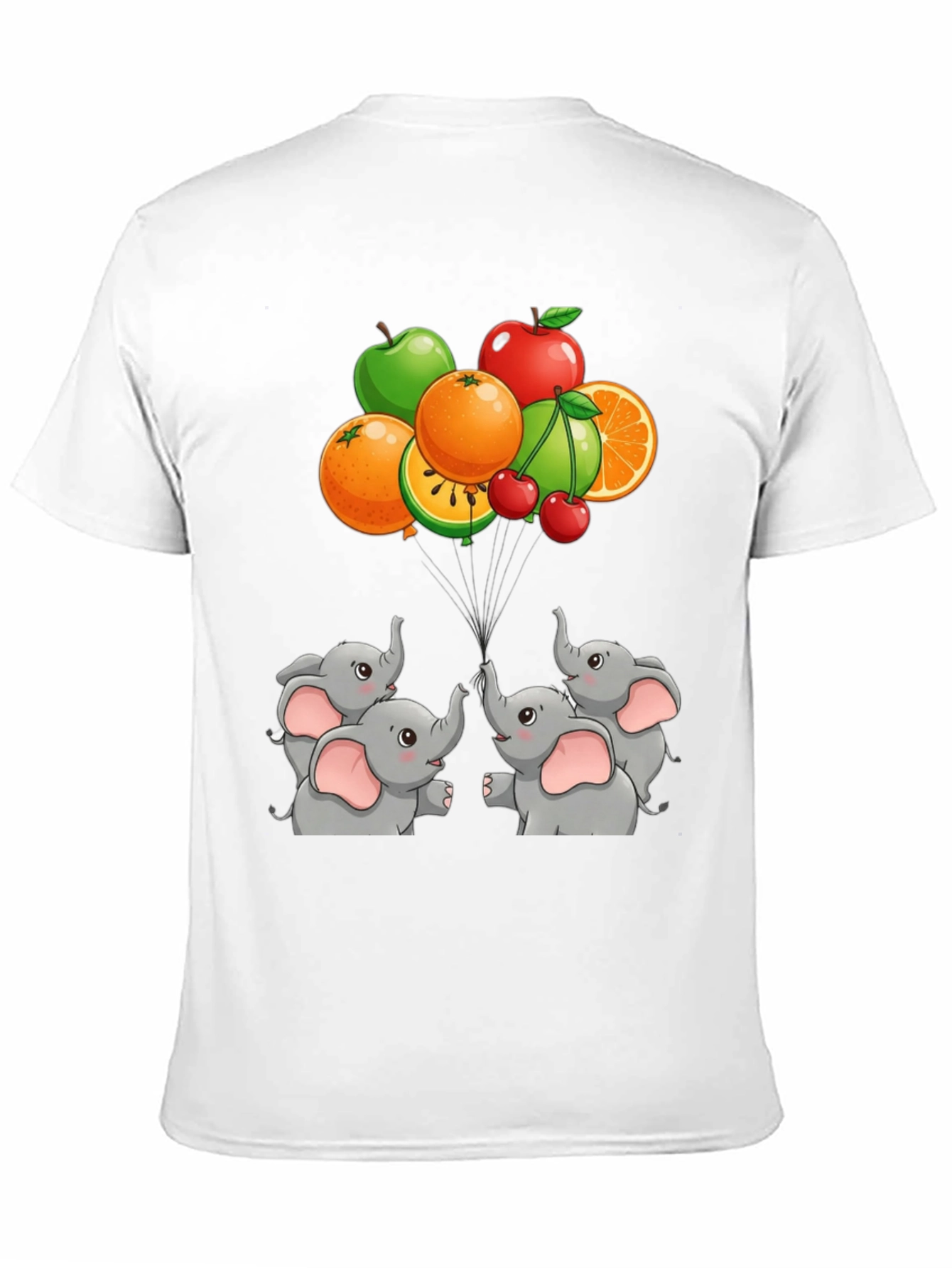 Black Elephant & Fruit Graphic Tee view 11