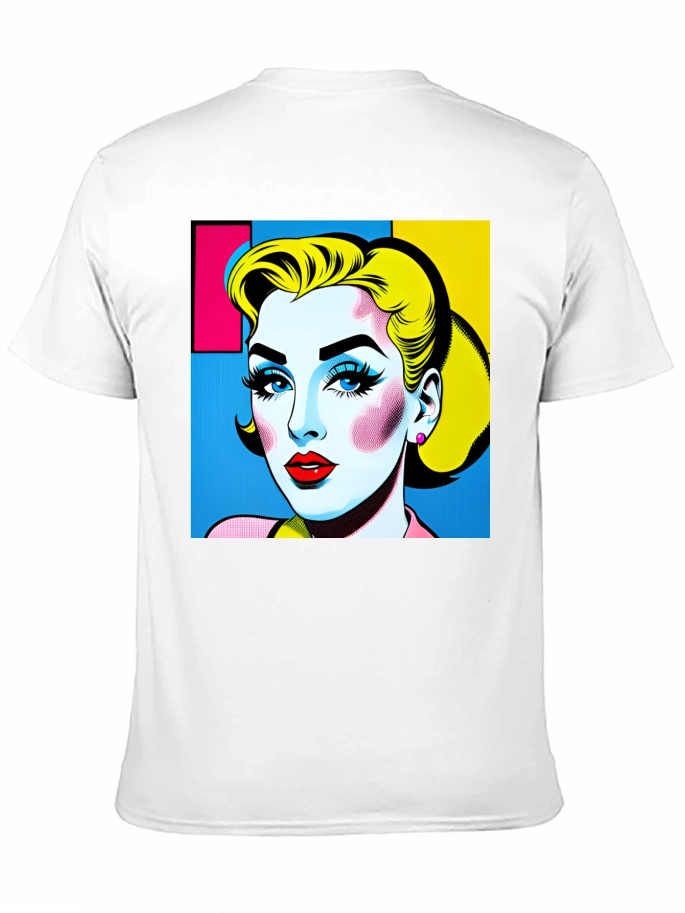 Black Pop Art Woman Graphic Black T-Shirt view 11