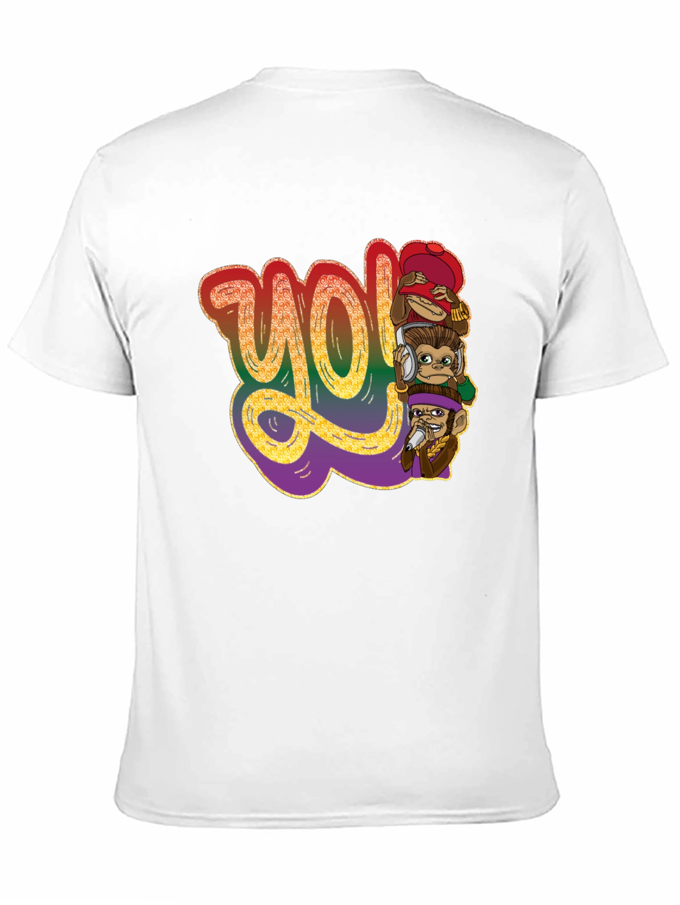 Black Yo! Monkey Stack Graphic T-Shirt view 11