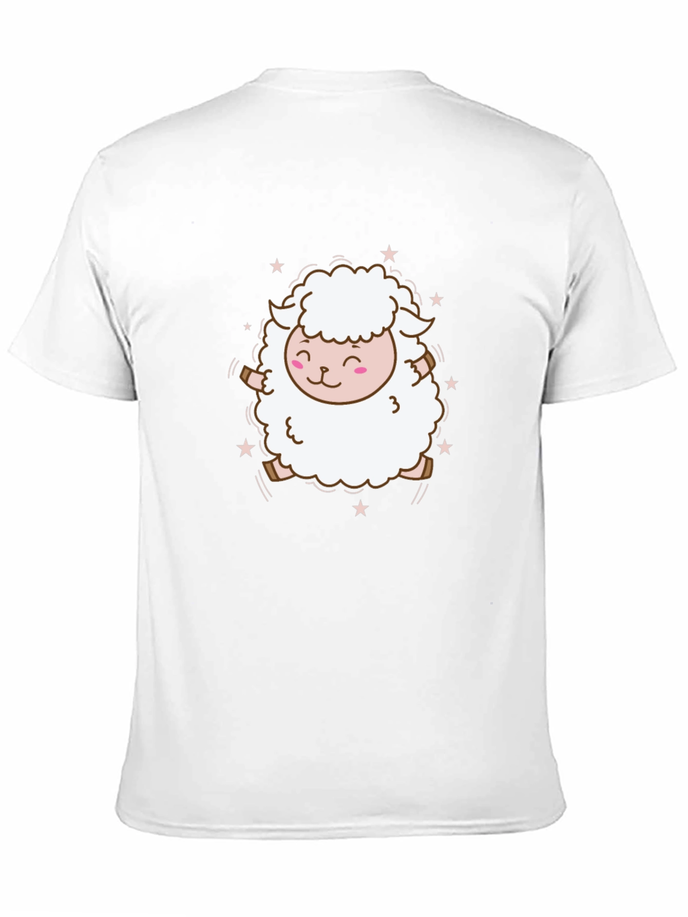 Black Cute Sheep Graphic Tee - Soft Cotton Blend view 11